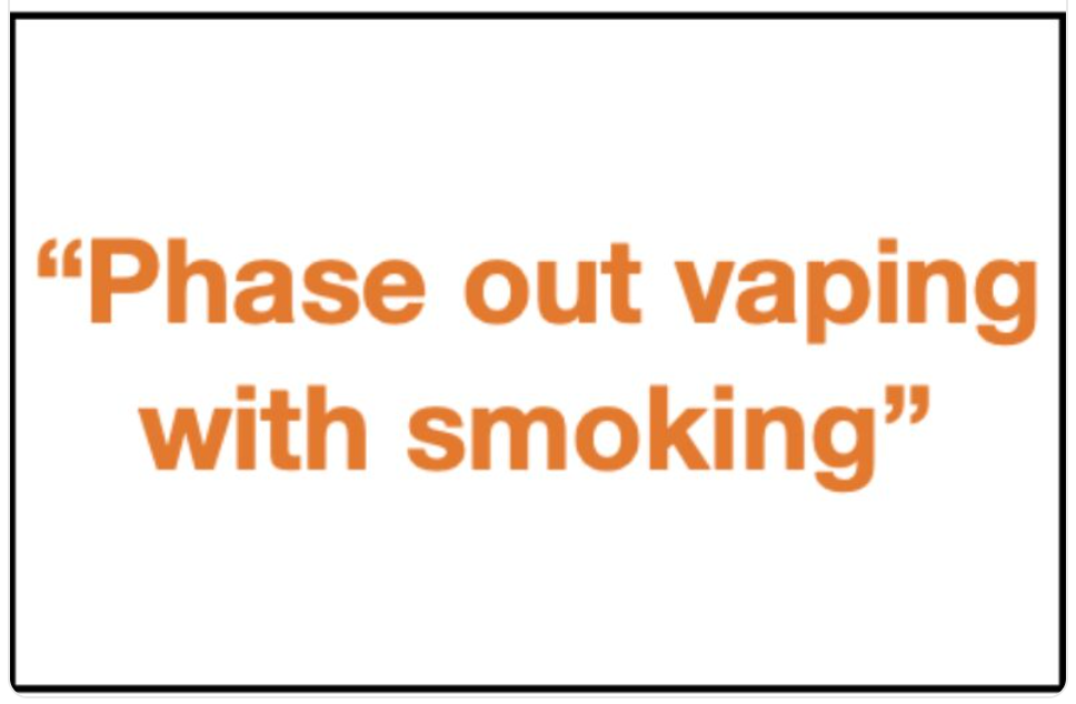 Phase out vaping with smoking 