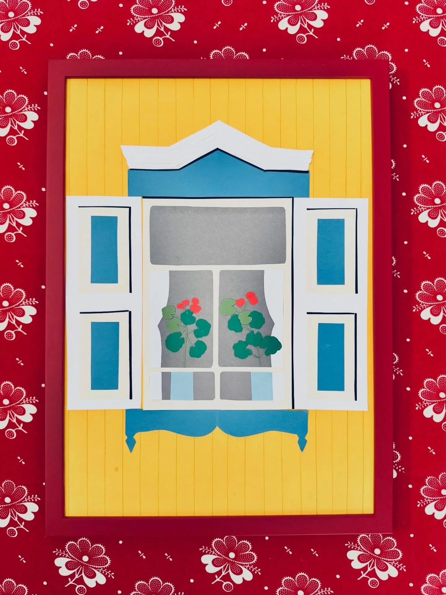 Bringing some original collages and cards of same to @alexandratolstoy geranium-themed SUMMER FAIR on Wednesday 3 June in London @thesloaneclub 

There&rsquo;s nothing I love more than a geranium in a window&hellip; let me know if you agree&hellip;

