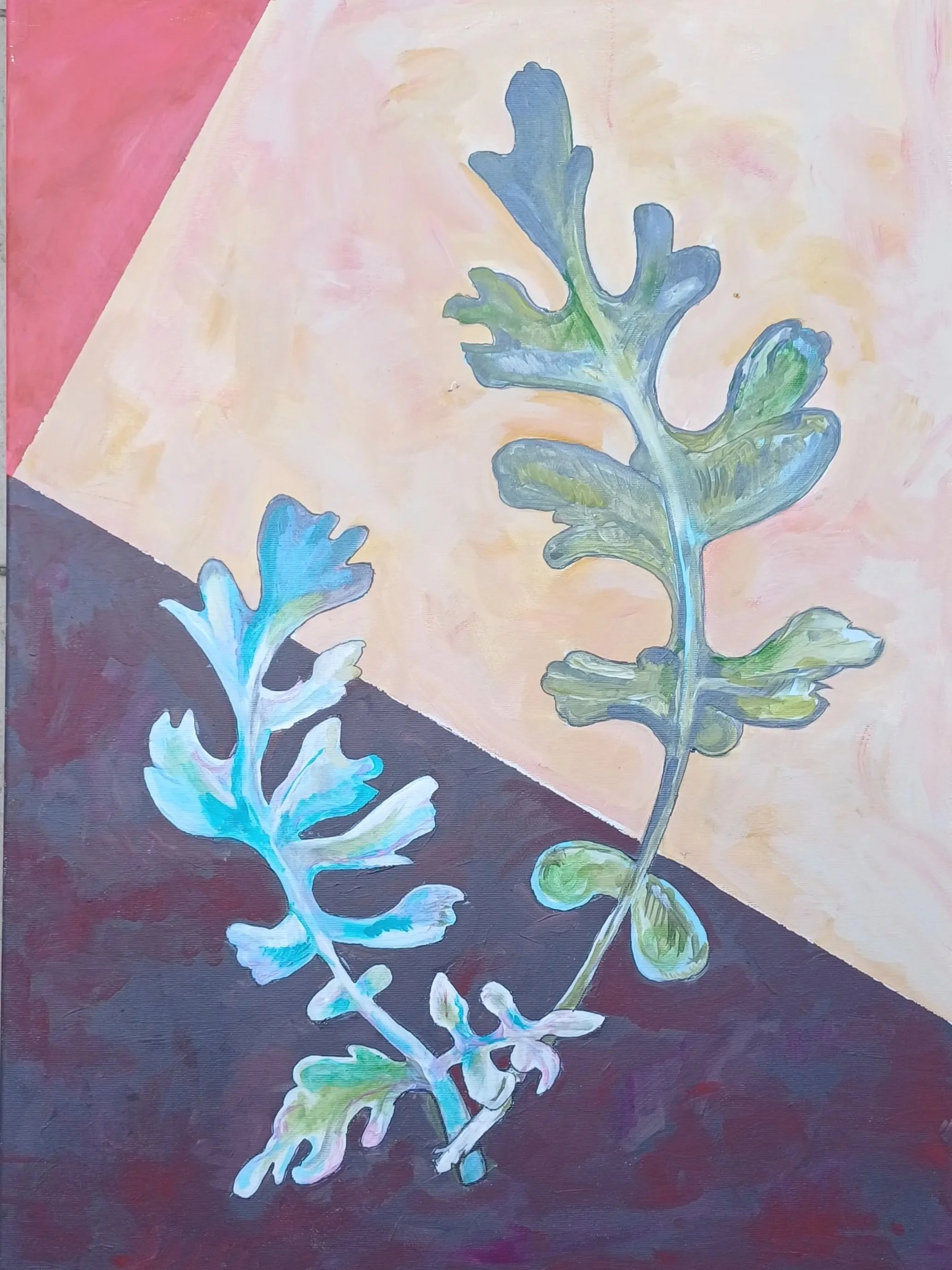 Cold Leaves 50x70 cm acrylic on canvas