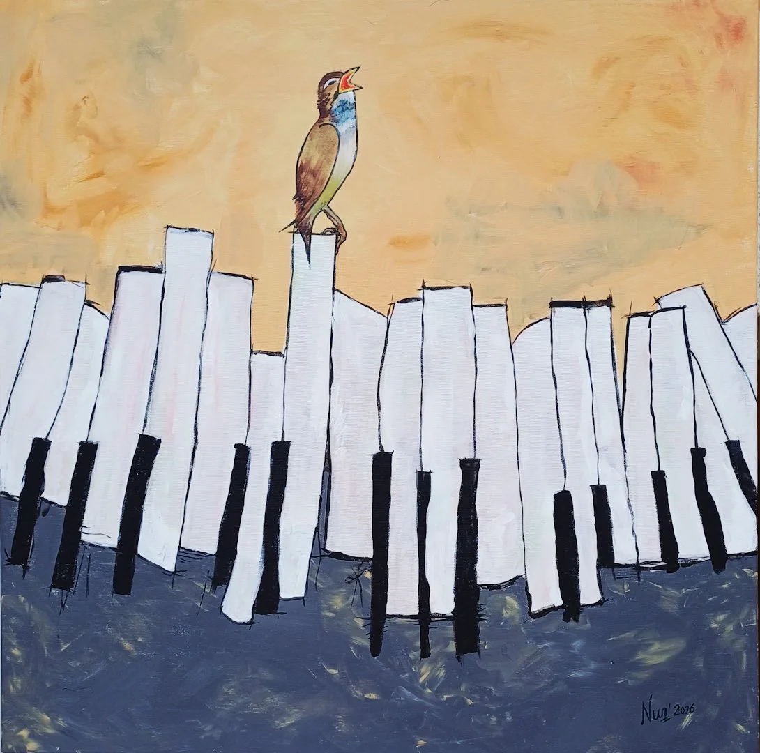 Bartók Béla: Piano Concerto No. 3 – Song of Light  -  80x80cm acrilic on canvas