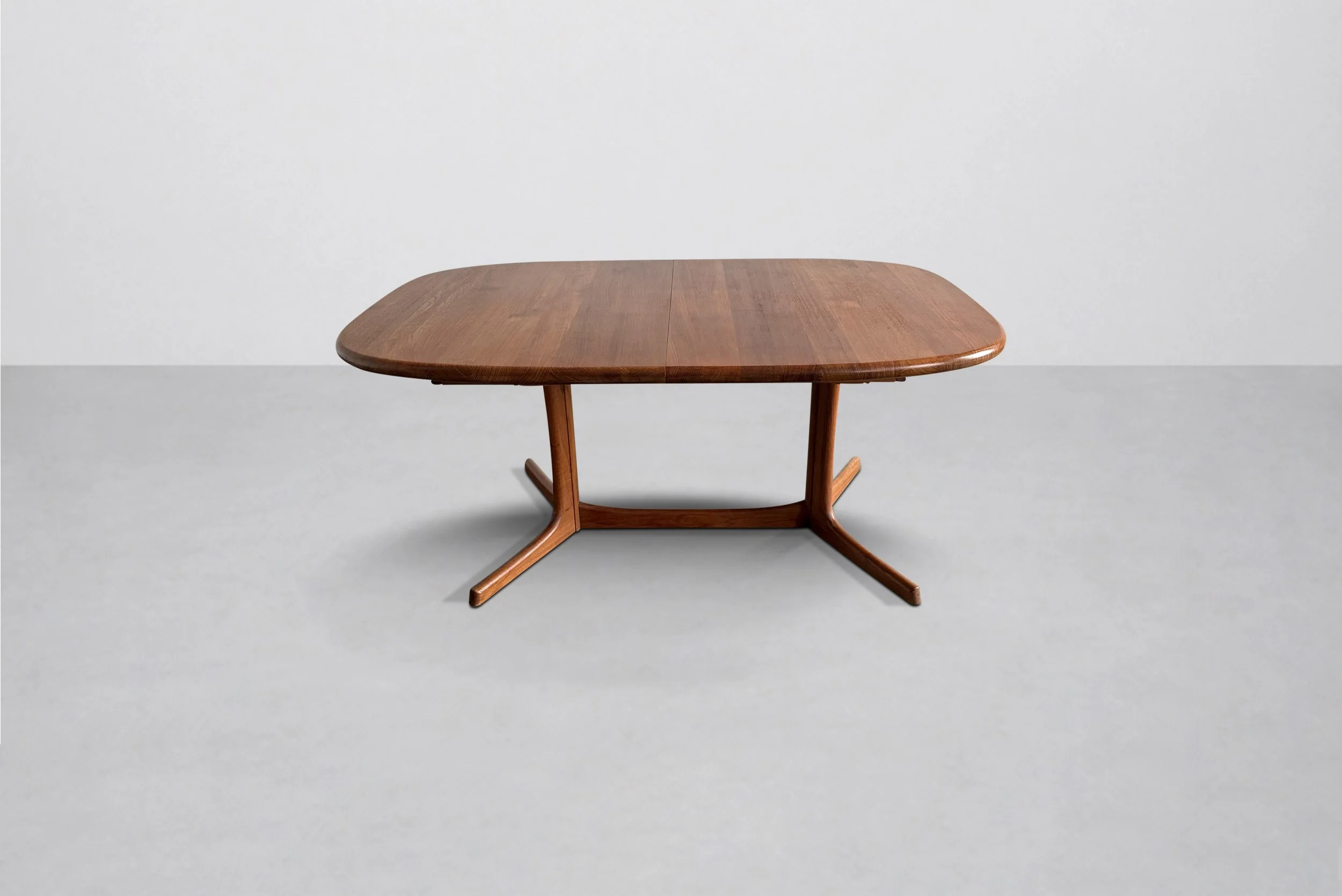Dyrlund Solid Teak Dining Table, Denmark 1970s