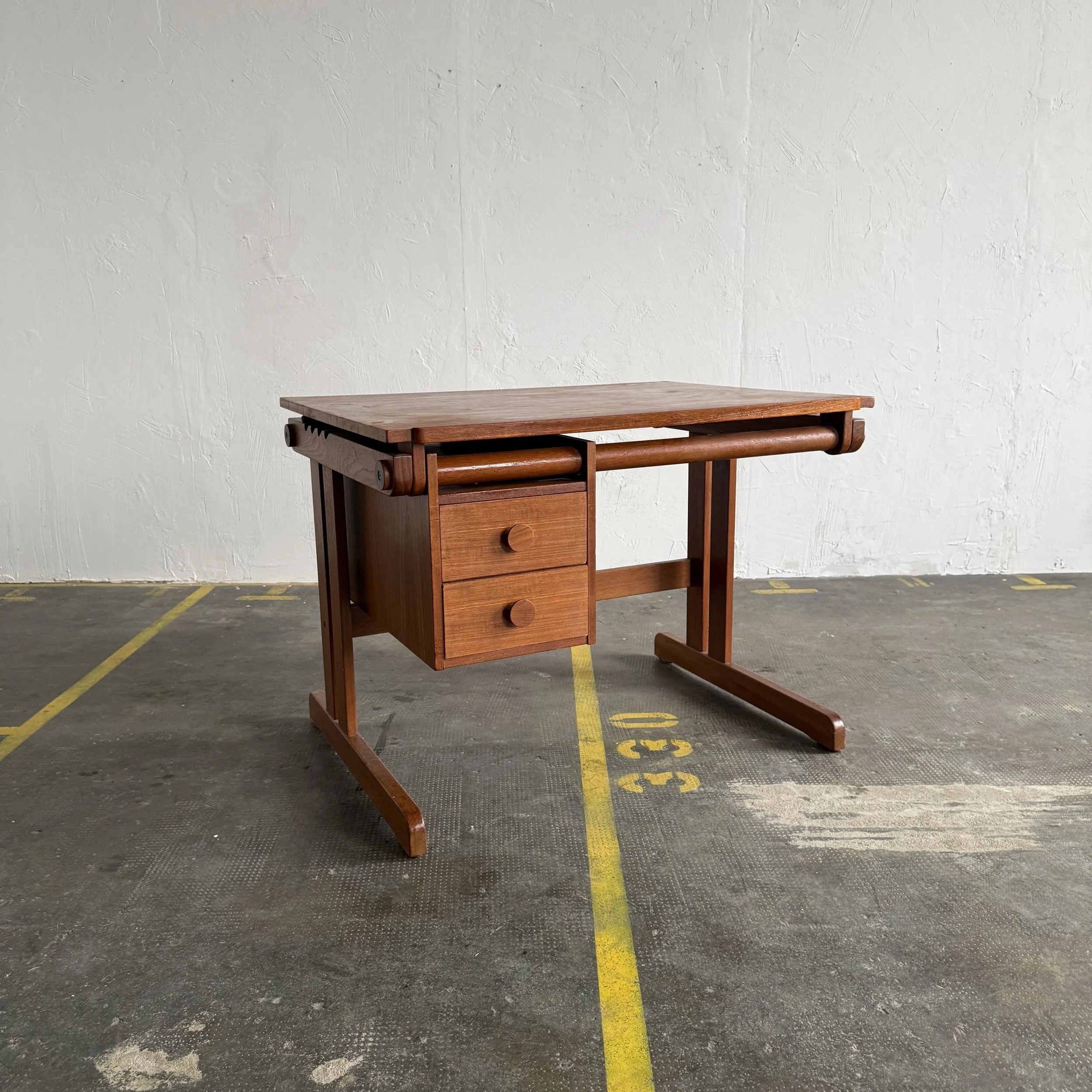 H. Sigh & Søns Teak Drafting Desk, Denmark 1970s