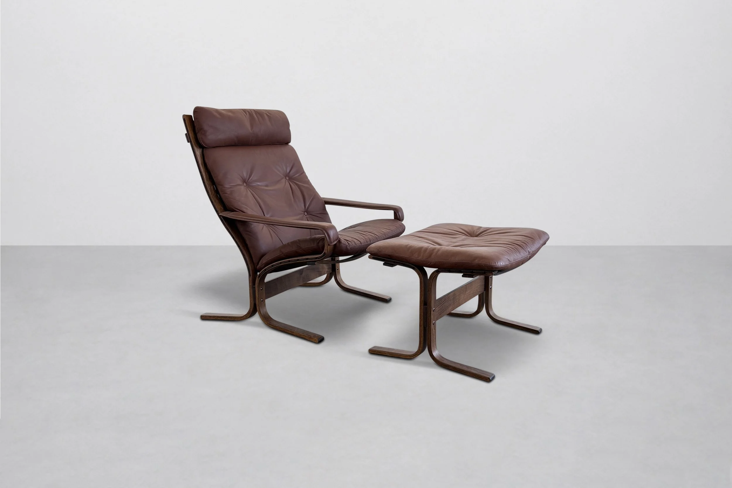 Ingmar Relling Highback Siesta Chair with Ottoman for Westnofa, Norway