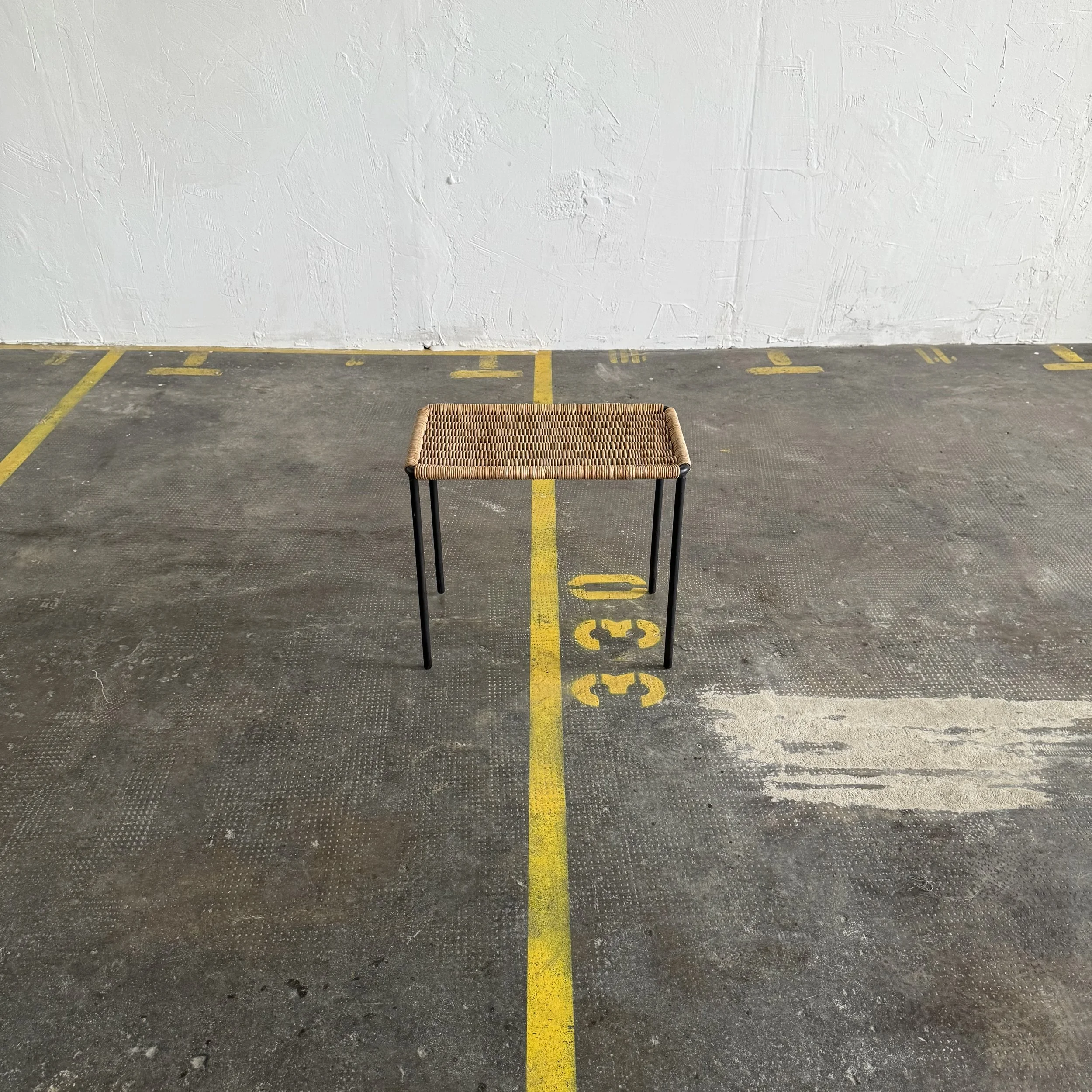 Carl Auböck Wicker Table, Austria 1950s