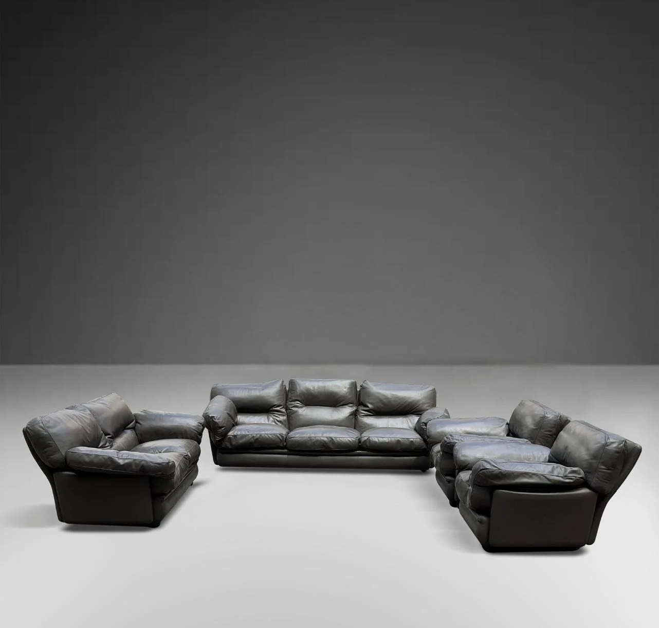 Sofa Group "Poppy" by Tito Agnoli for Poltrona Frau, Italy 1970s