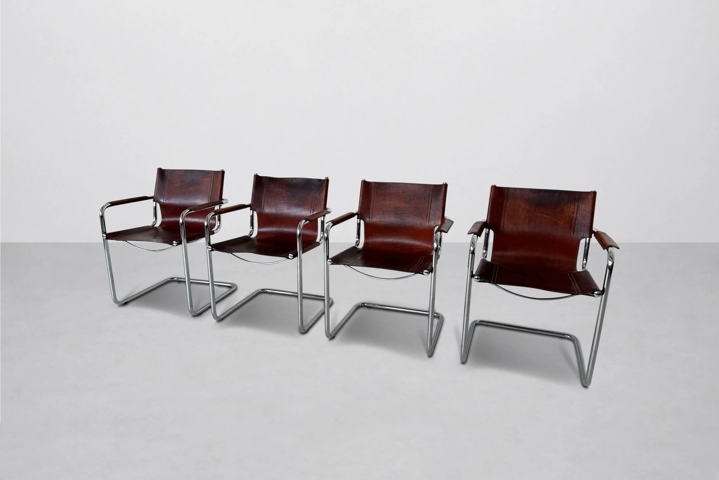 Set of 4 Matteo Grassi Chairs, Italy 1970s