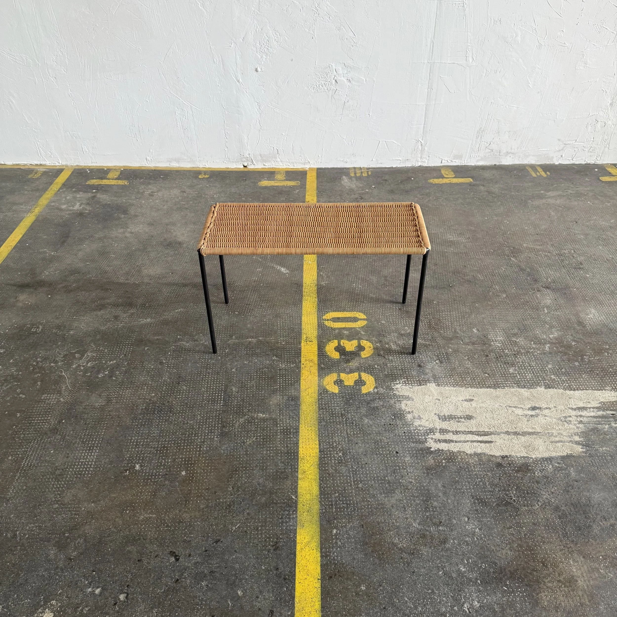 Carl Auböck Wicker Table, Austria 1950s