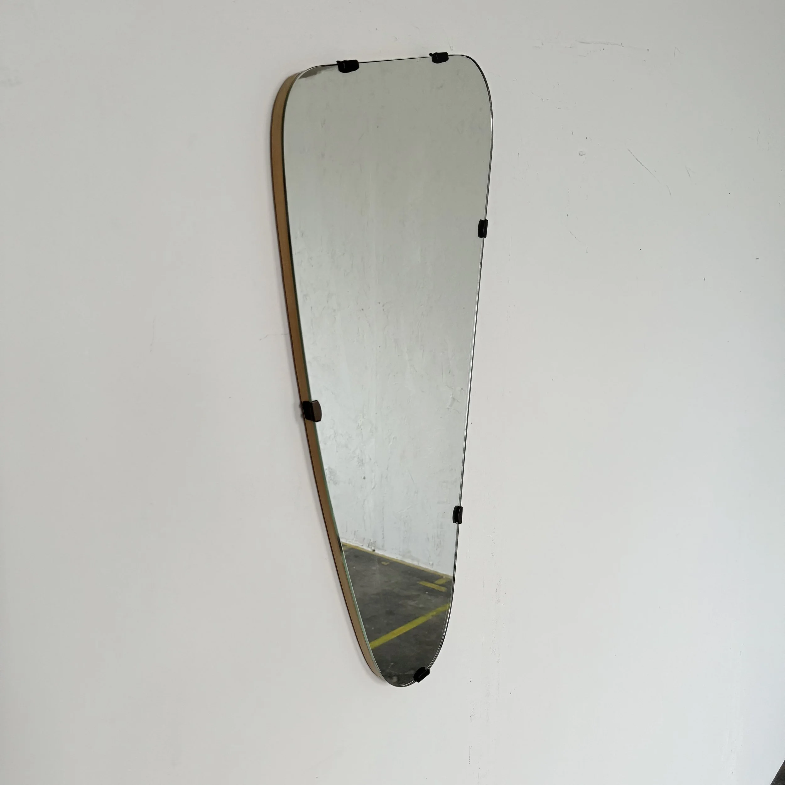 Mid Century Kidney Shaped Mirror, Austria 1950s