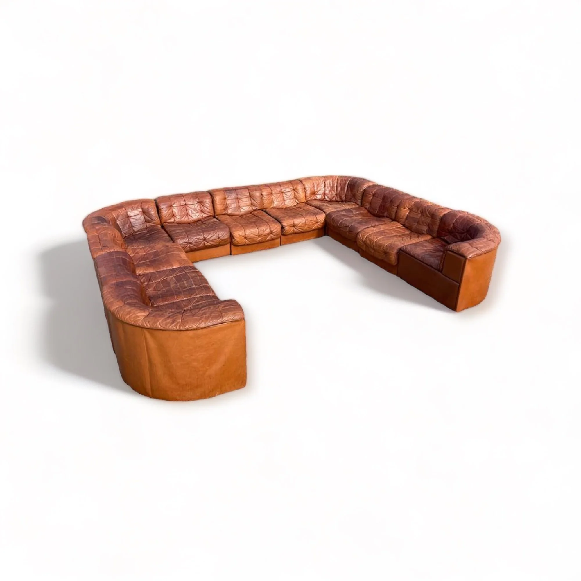 De Sede DS 11 Patchwork Leather Sofa, Switzerland 1970s