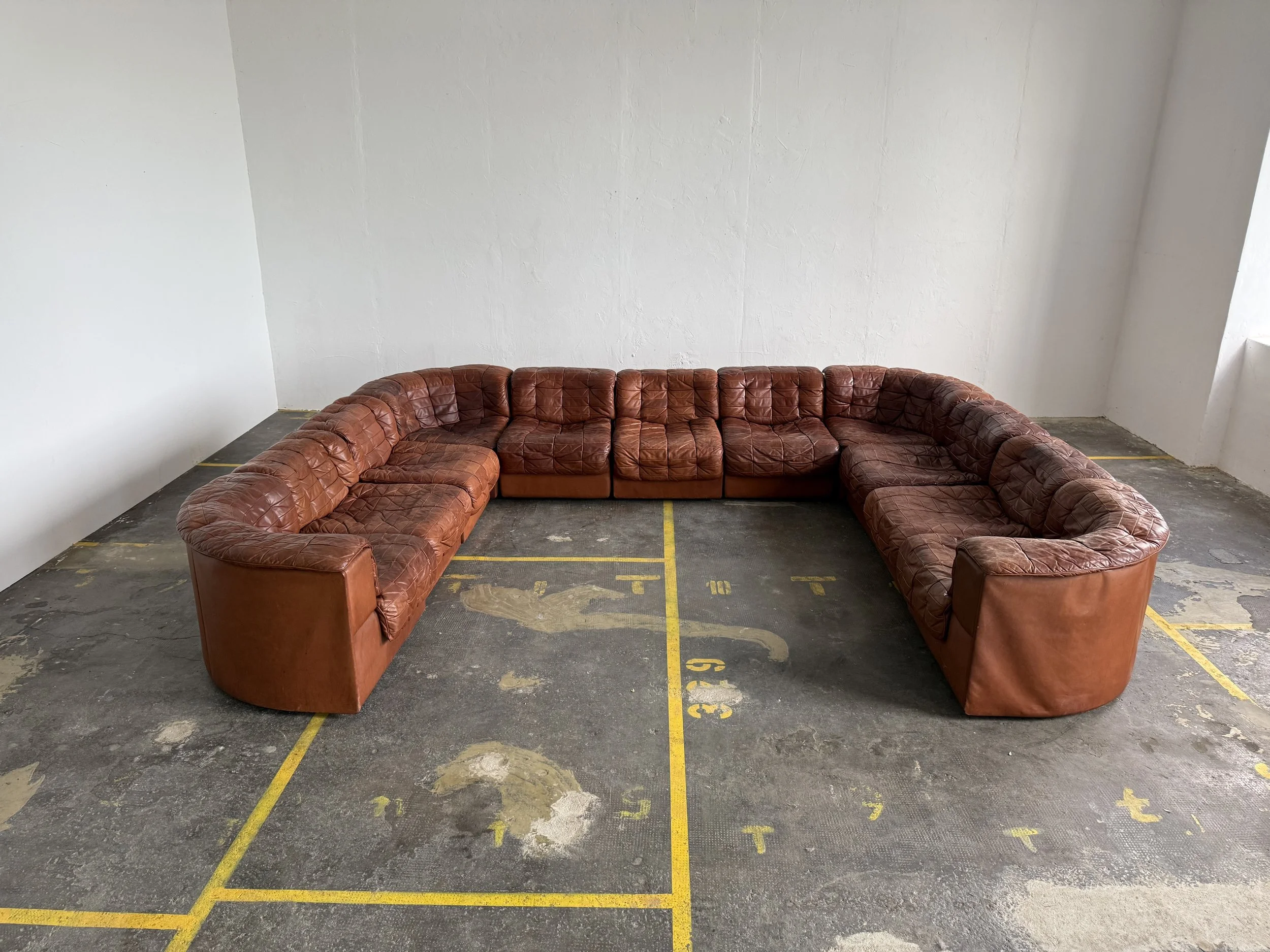 De Sede DS 11 Patchwork Leather Sofa, Switzerland 1970s