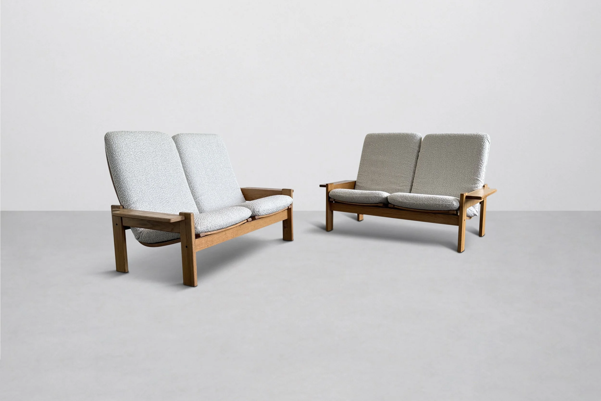 Pair of Swedese Sofas by Yngve Ekström, Sweden 1970s