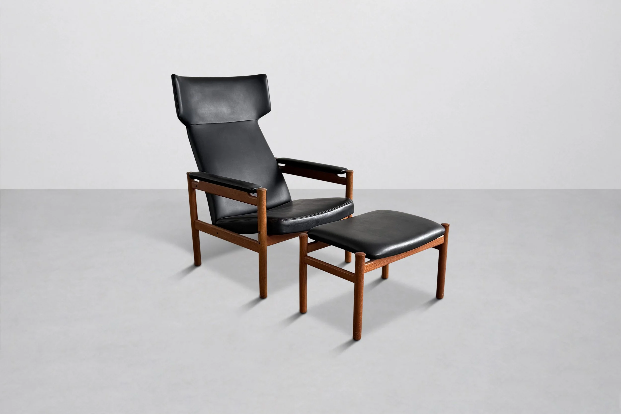 Soren Hansen Wing Back Chair for Fritz Hansen, Denmark 1960s