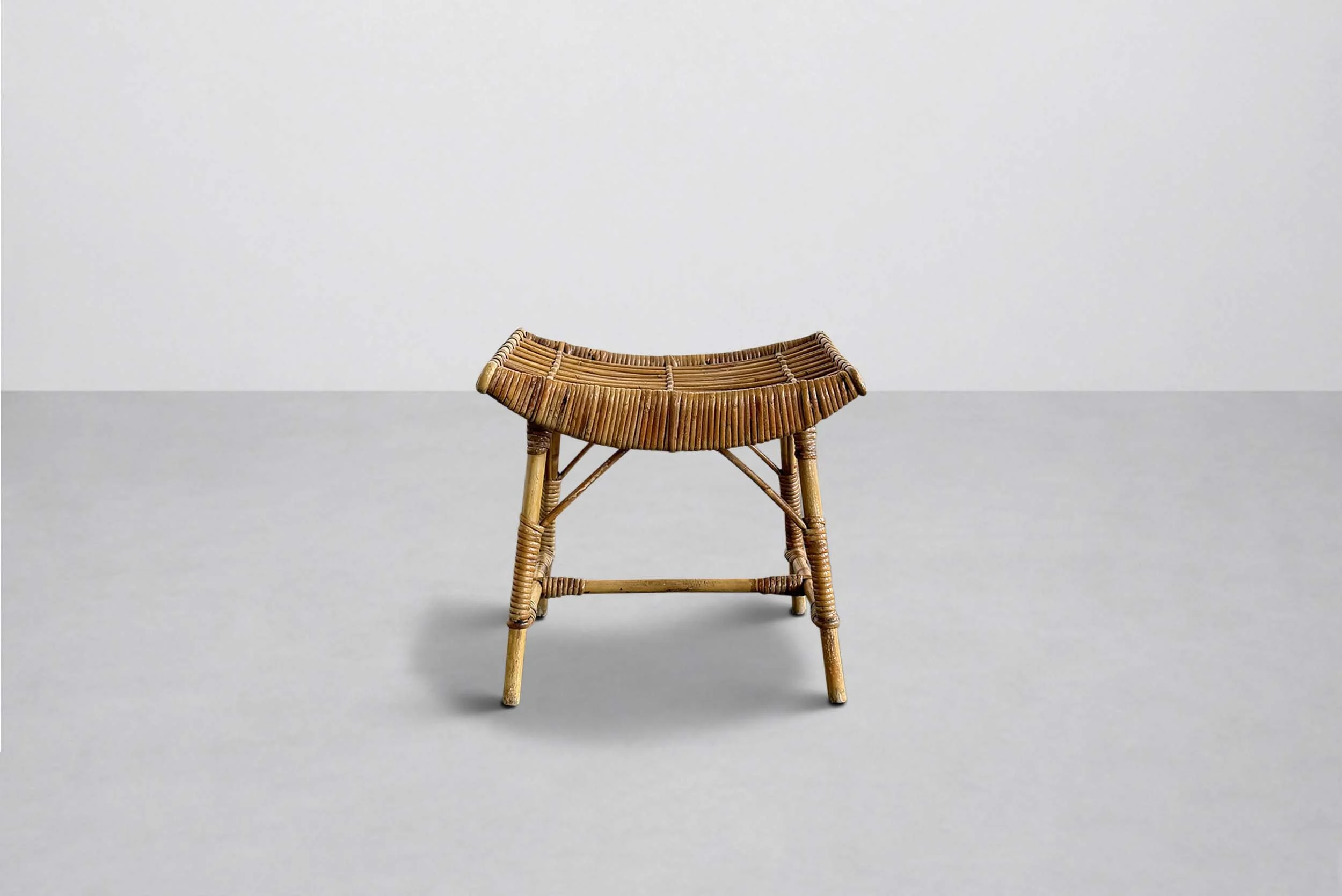 Wicker Stool, Italy 1960s