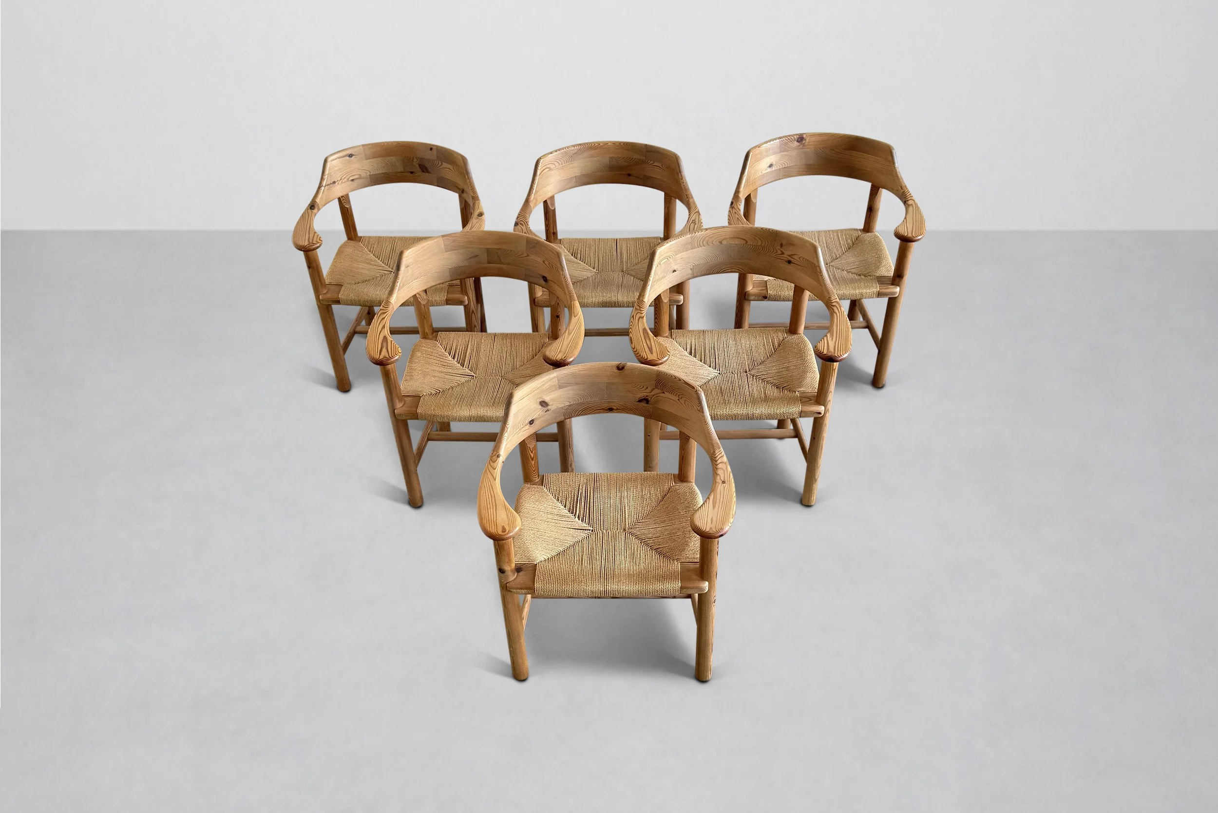 Set of 6 Chairs by Rainer Daumiller Armchairs, Denmark 1970s