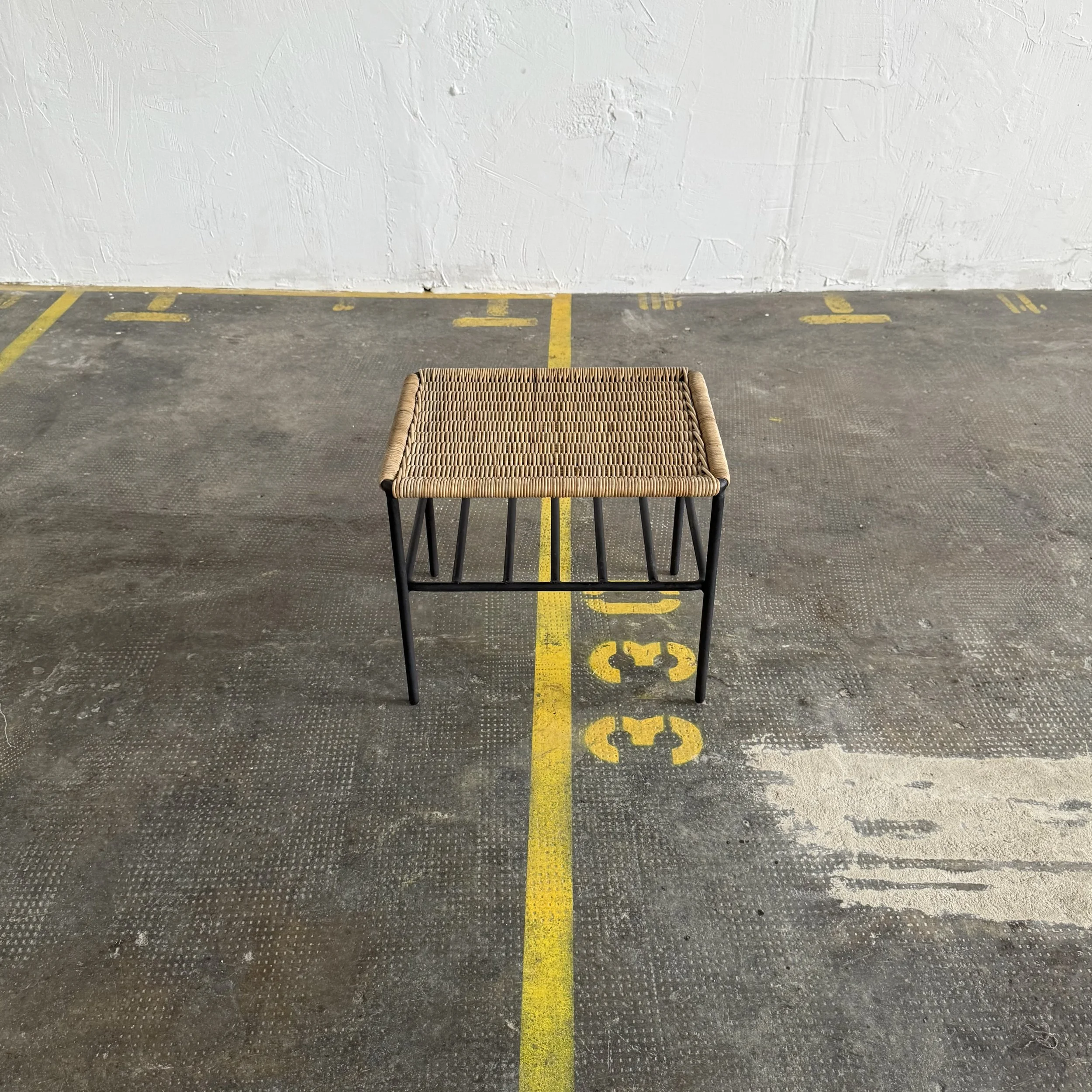 Carl Auböck Wicker Table, Austria 1950s