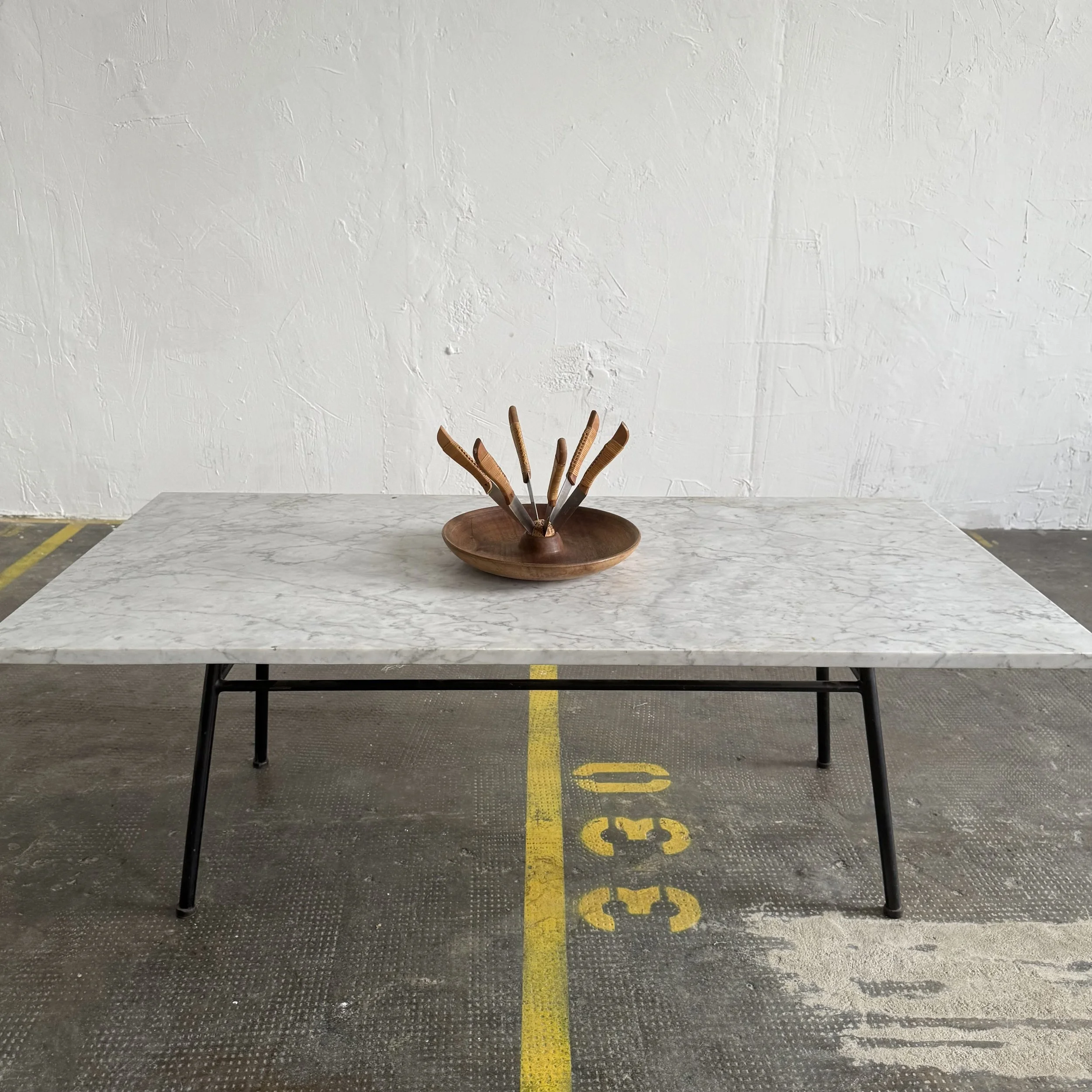 Carl Auböck Wood Tray with Six Fruit Knives #1, Austria 1950s