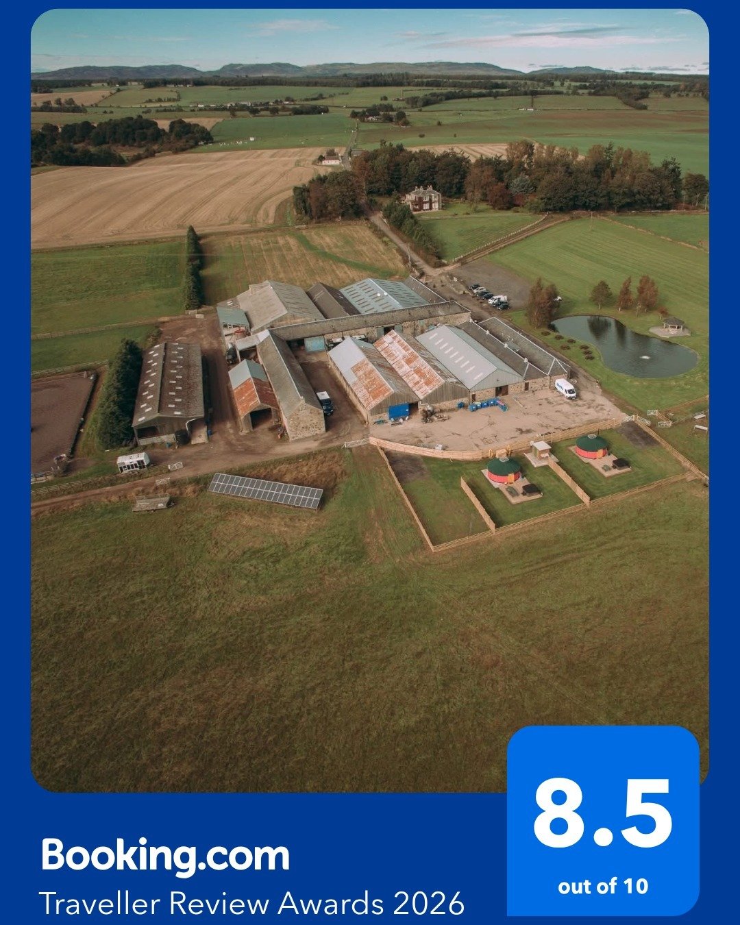 This has made our day!!

Bachilton Farm Holidays has been awarded a Traveller Review Award 2026 from @bookingcom with a score of 8.5 and we&rsquo;re so chuffed

That score comes straight from our guests! People who packed a bag, escaped the noise, sl