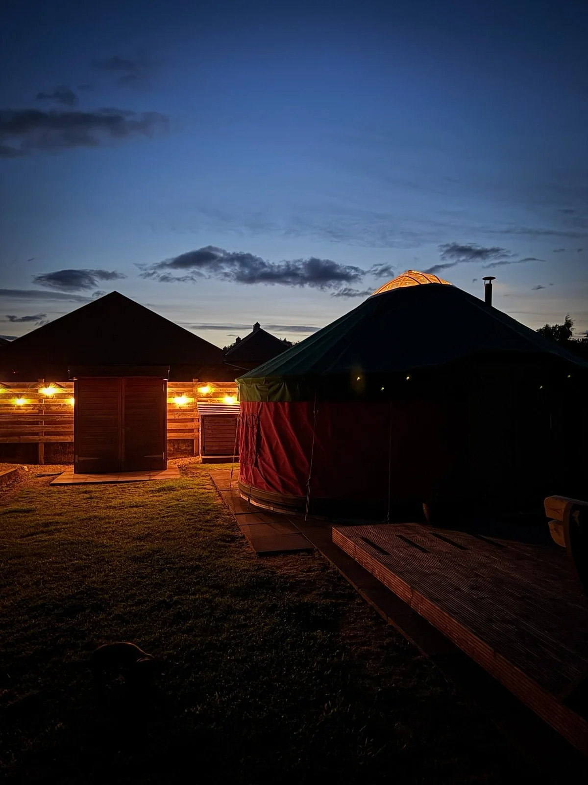 An idyllic little escape in Timothy Yurt 🤍

This lovely guest stayed for two nights with her two kids and shared the sweetest review. They loved how cosy the yurt felt with the log burner, heater and twinkly lights, and even braved the hot tub in th