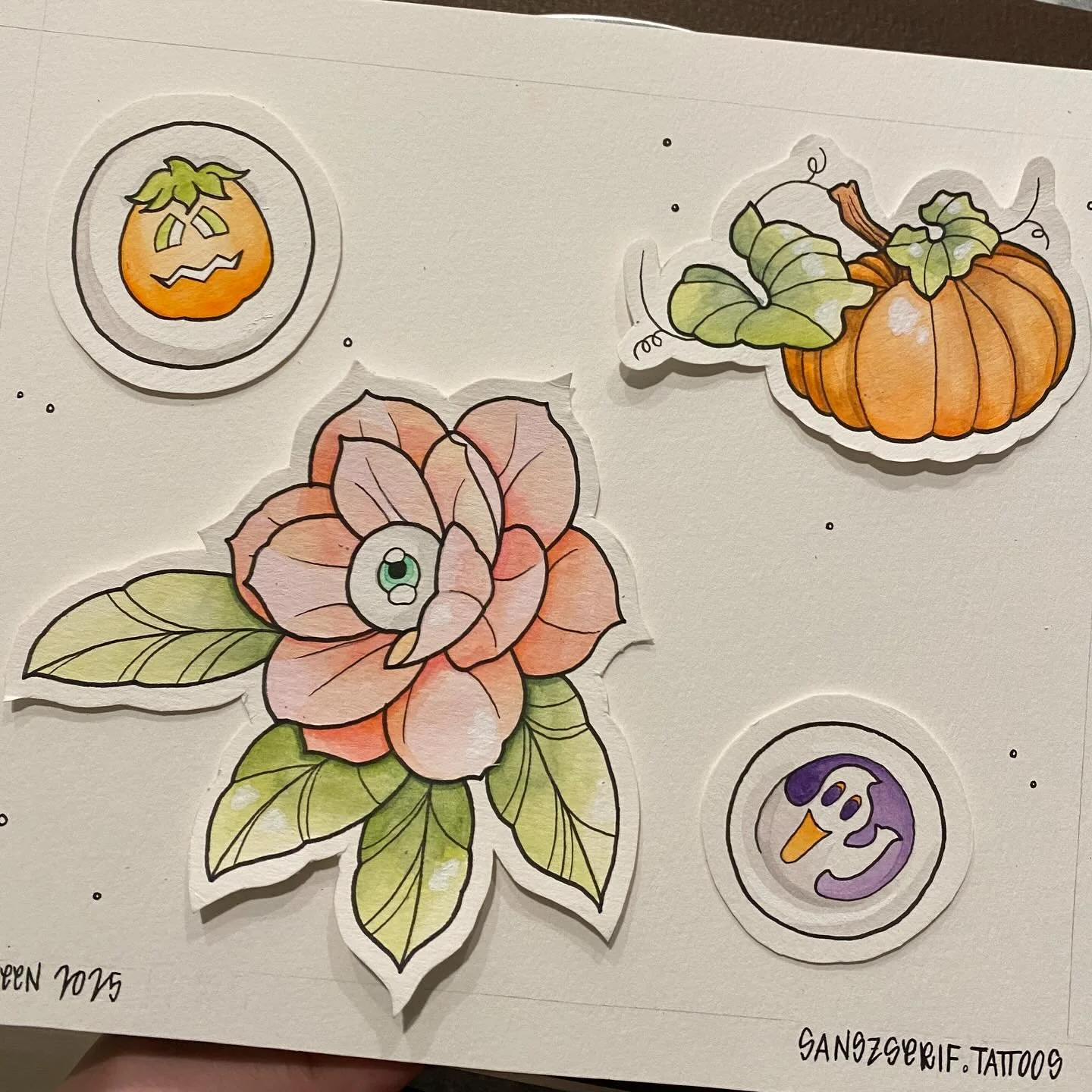 🎃 A reminder post that I'll be taking walk-ins for a Halloween flash day tomorrow (FRI, 10/31) from 12-5 @turquoisepanther.tattoo. Any of the pieces in this post will be available at palm-size (approx, some designs will need to be a little larger). 