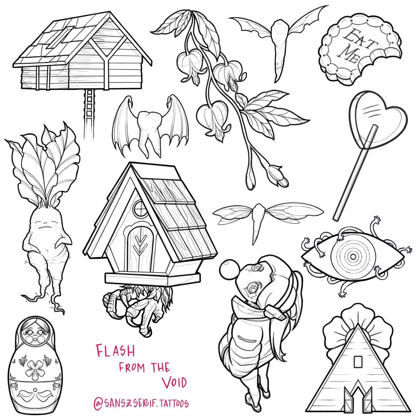 ~ flash from the void ~
Some pieces I&rsquo;ve drawn up that are still looking for a good home! Use the links in my bio to get in touch!

📧 Email: artistofflesh.tattoos@gmail.com
📨 Booking Form: vagaro.com/turquoisepanthertattoo/book-now

#rva #rva