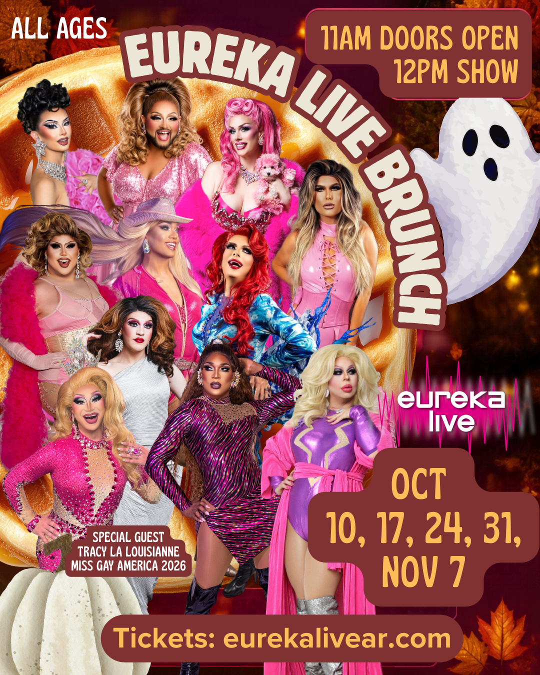 Eureka Live Drag Brunch - October Dates - ADULT TICKET WITH DRINK PACKAGE