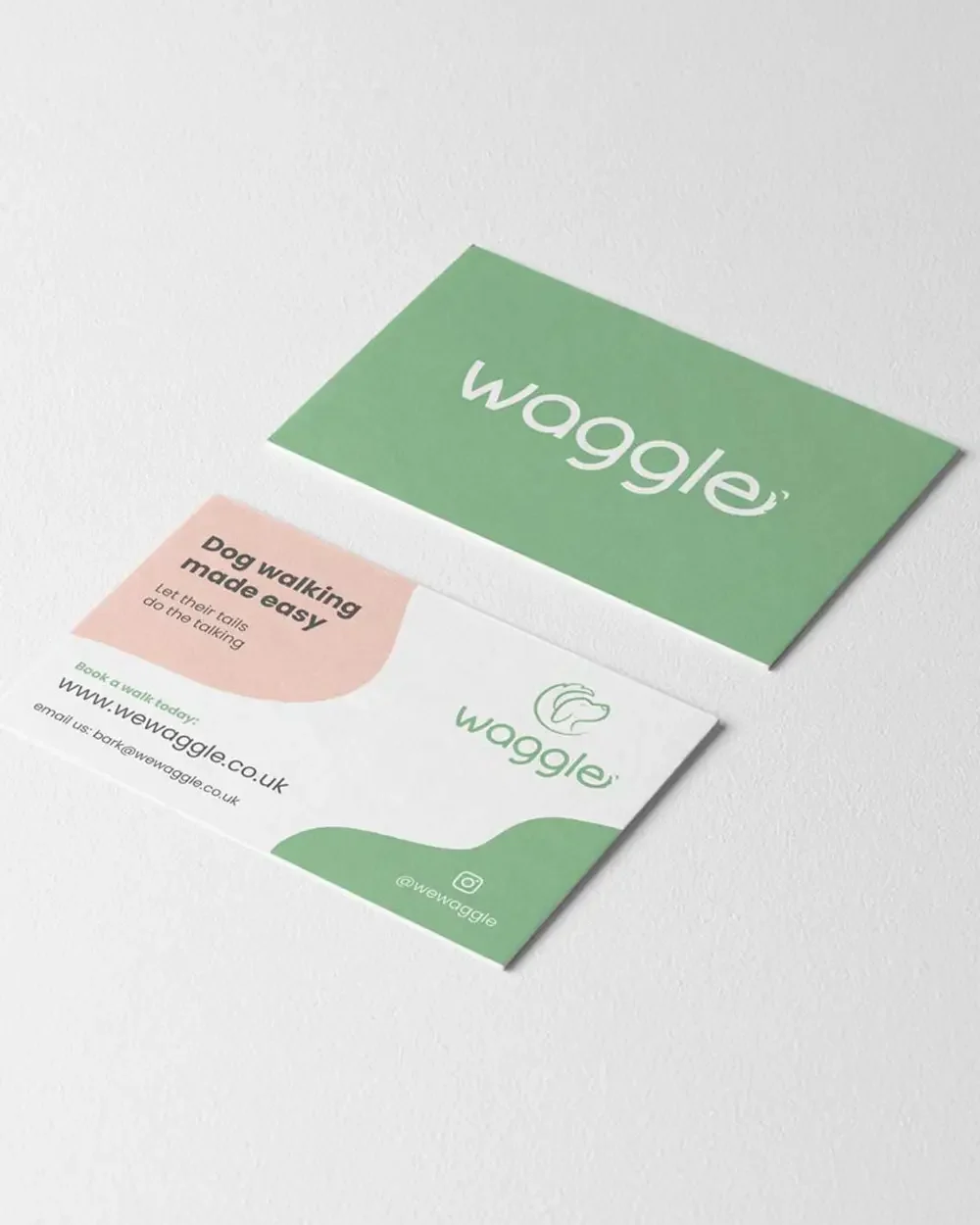 Waggle dog care logo design and branding.webp