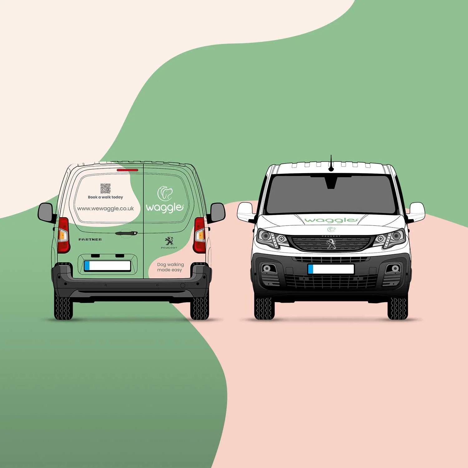 Van livery design front and back