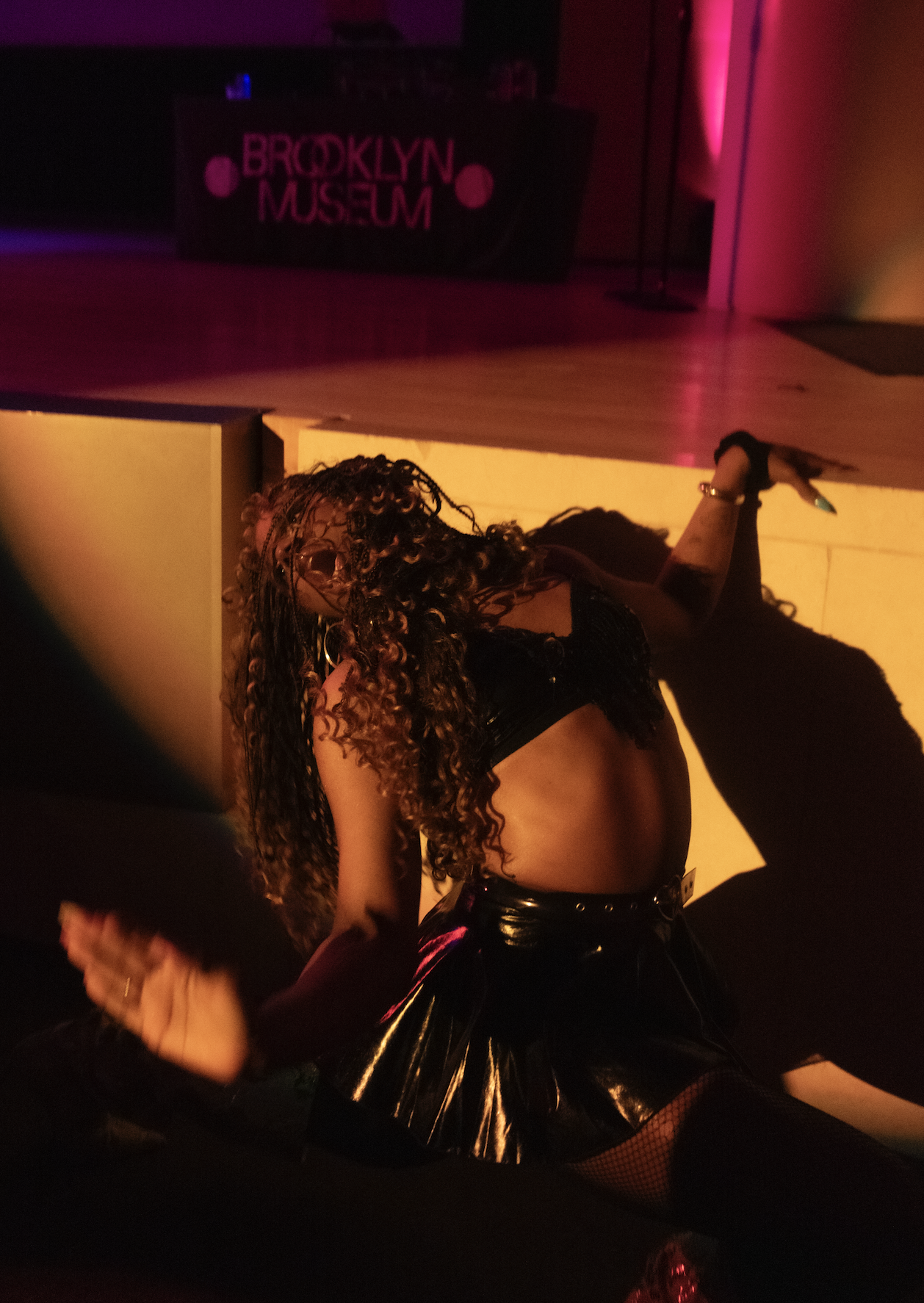 Dev Doe for Drag History Hour at the Brooklyn Museum.