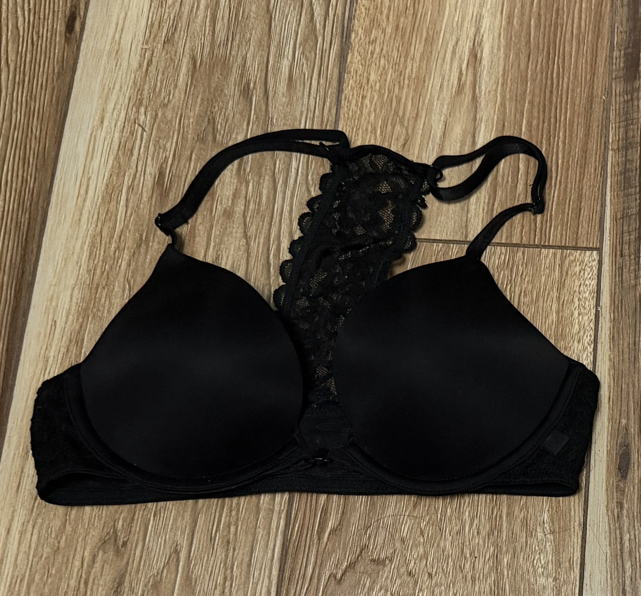 Victoria's Secret Black Lace Back Bra