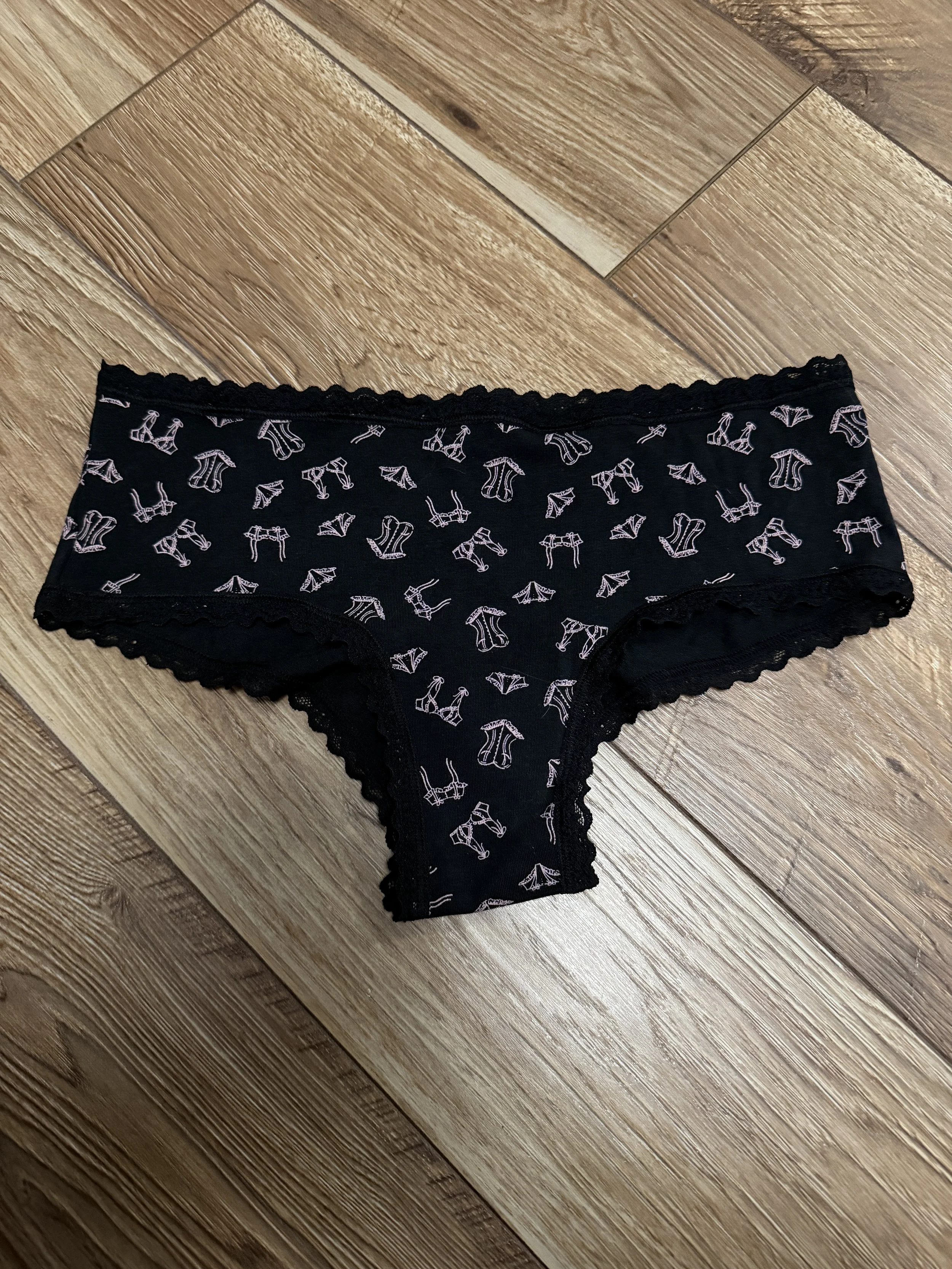 Victoria's Secret Black and White Cheeky Panties