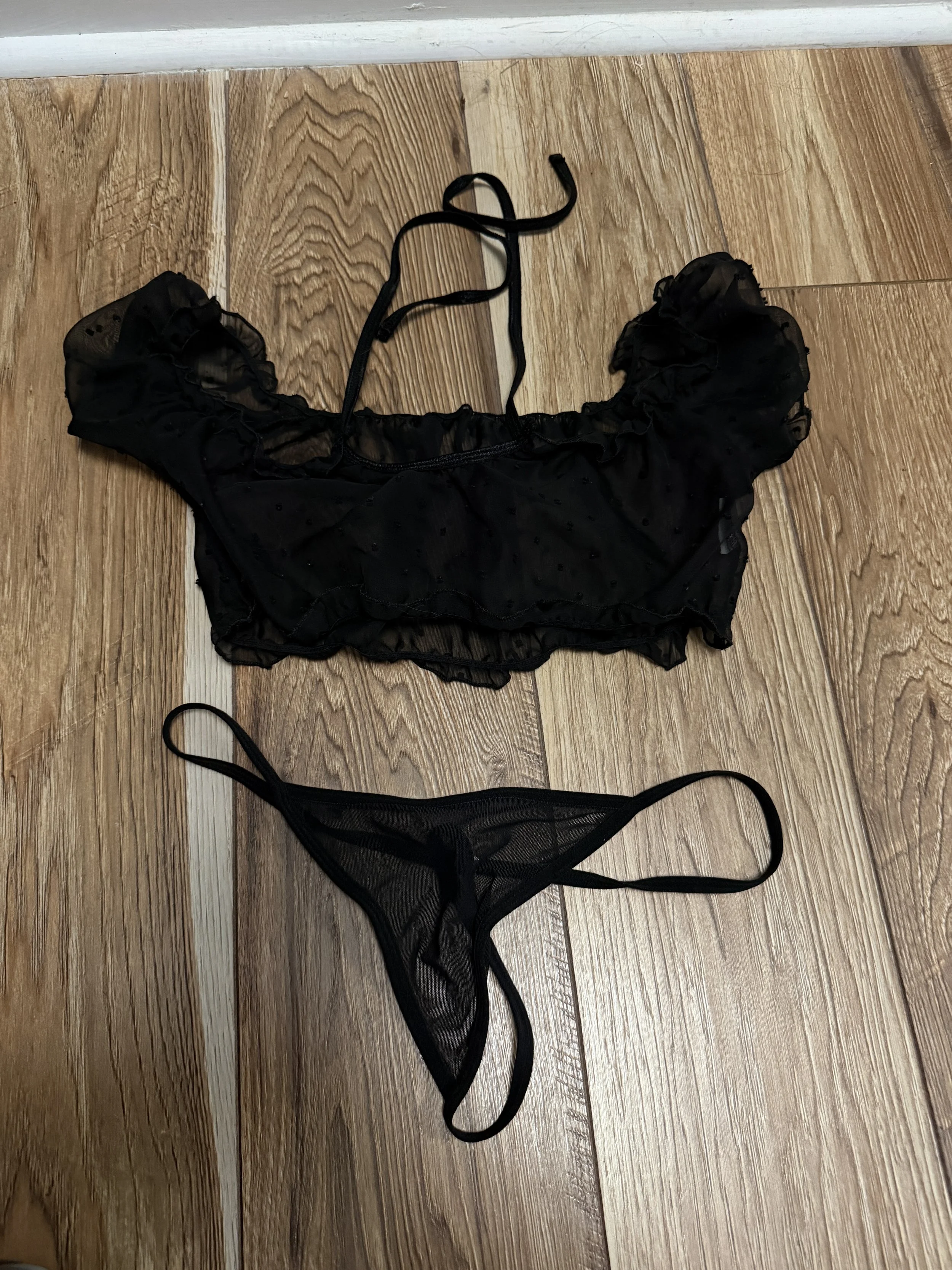 Two Piece Black Lingerie Set