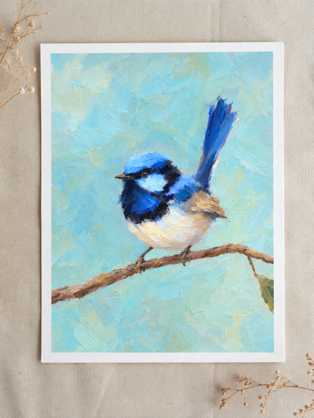 Blue Bird Oil Painting Flat Lay.png
