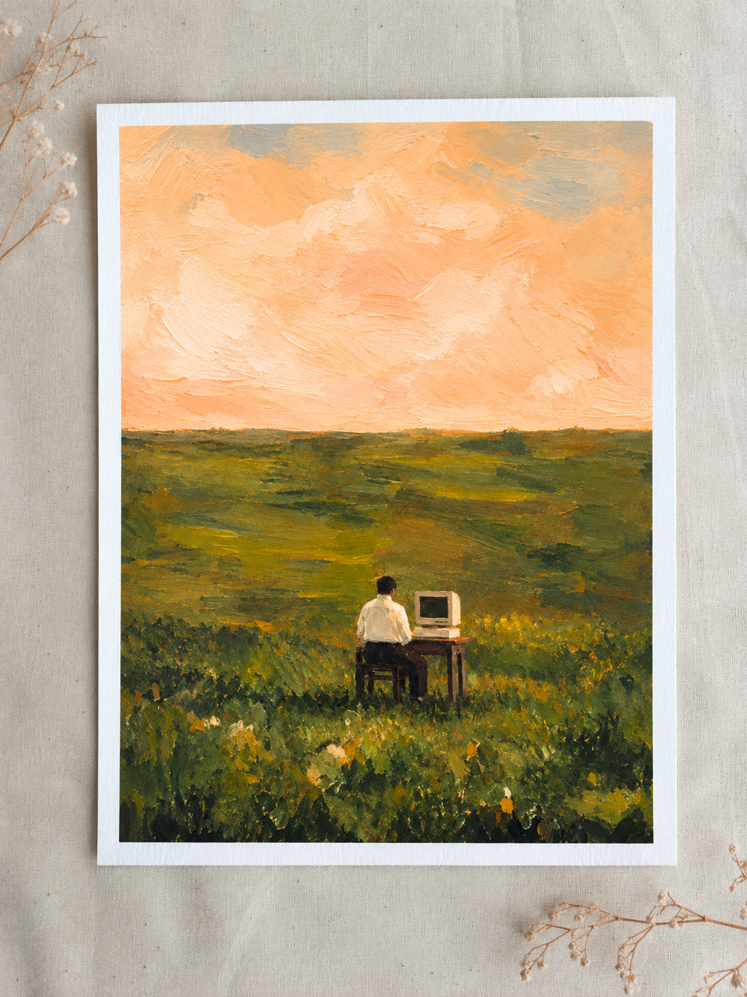 Solitary Workstation in a Painted Meadow.png