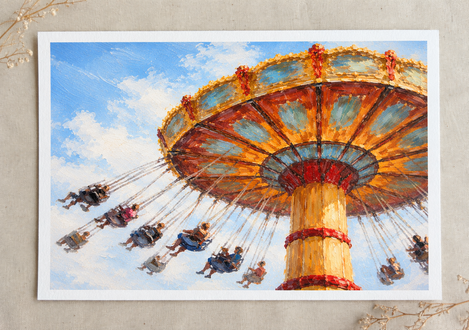 Impressionist Swing Carousel Art Print.png