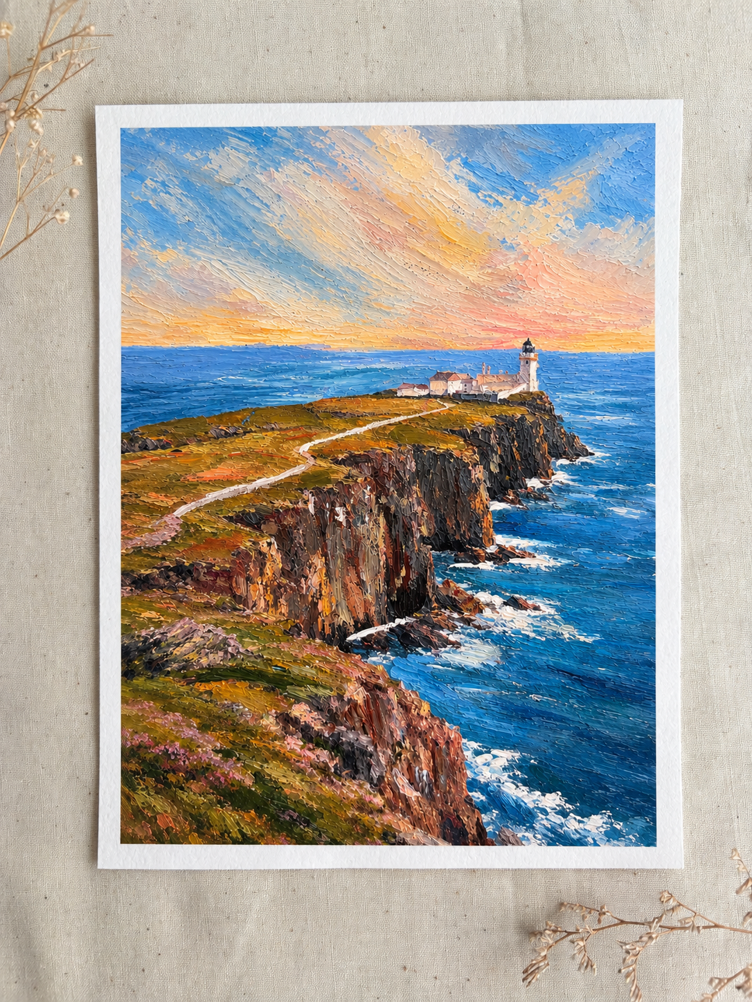 Impasto Lighthouse Coast Art Print.png