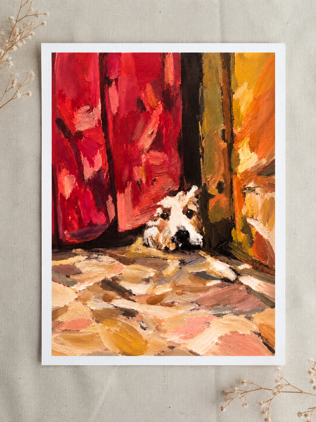 Impasto Terrier Beneath the Red Door.png