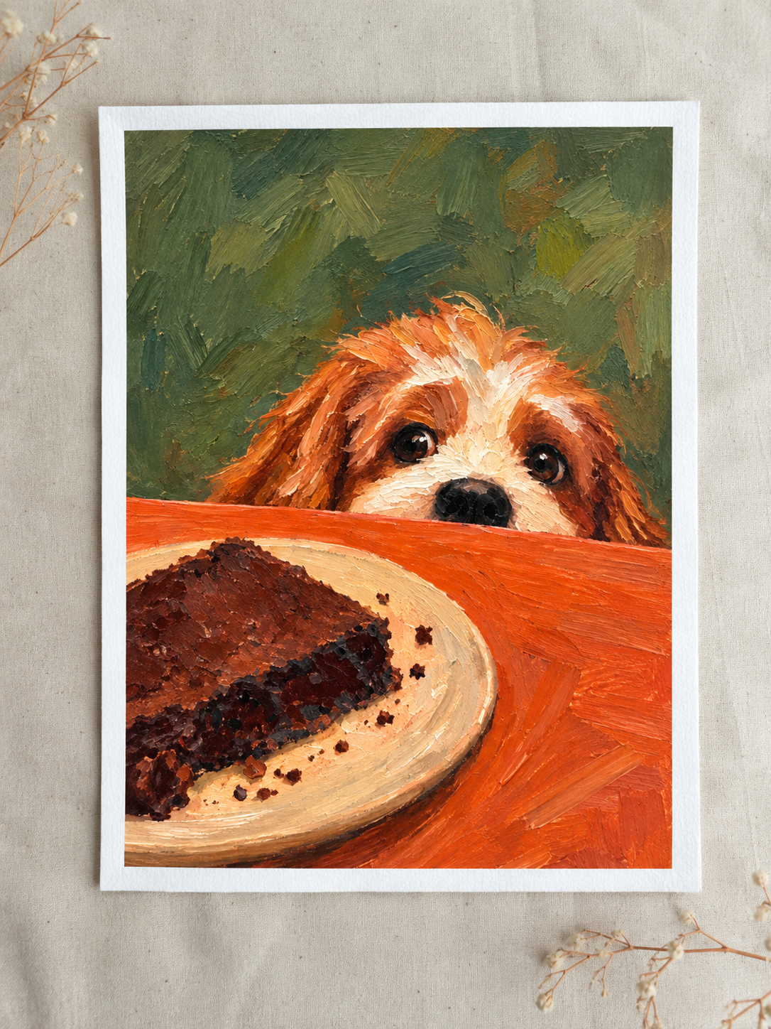 Curious Pup and Chocolate Cake.png