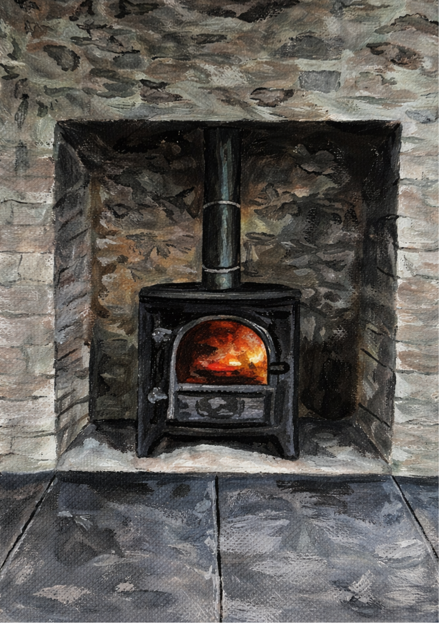 Stay awhile. Fire's on.