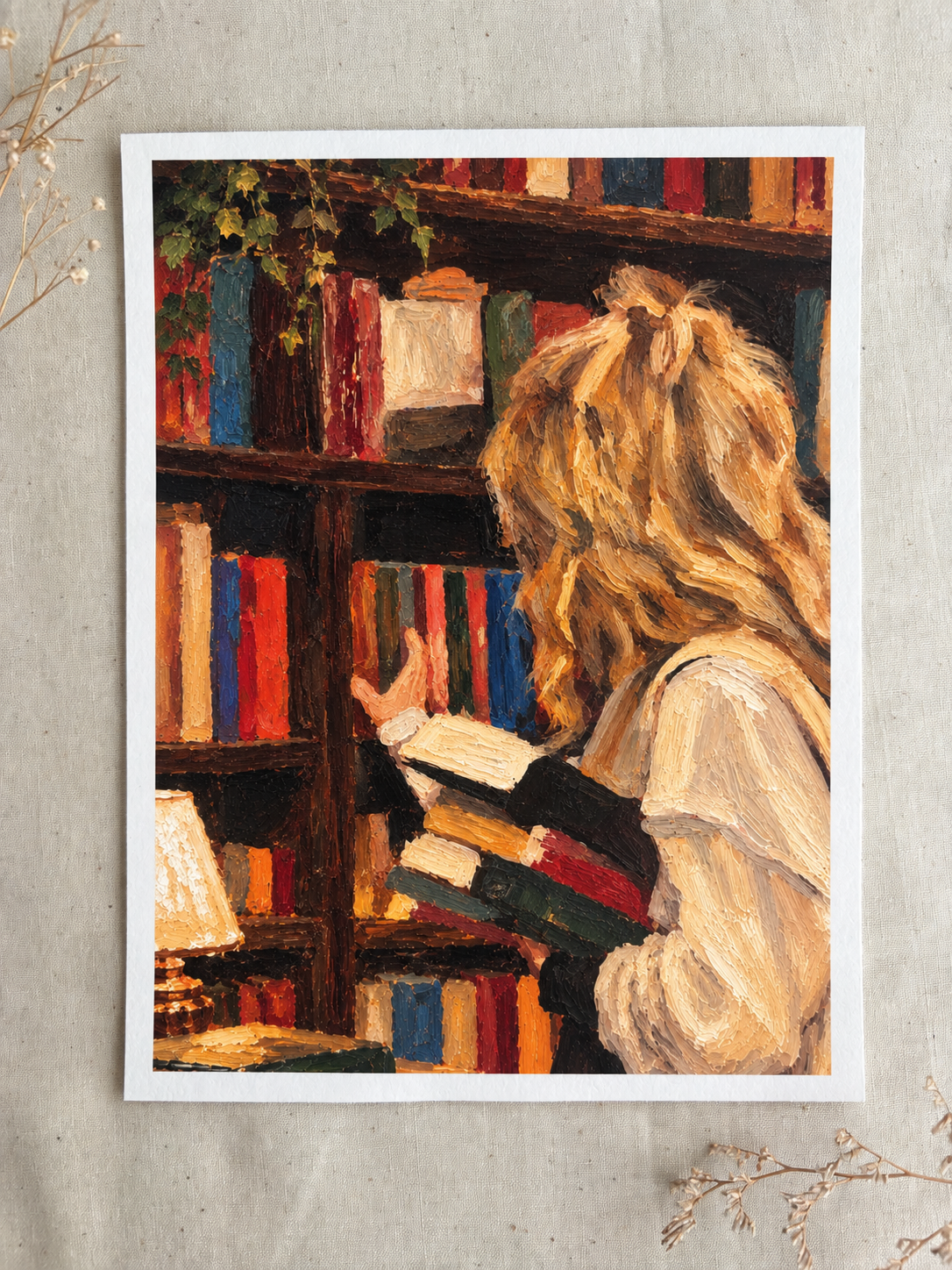 Cozy Library Art Print Flat Lay.png