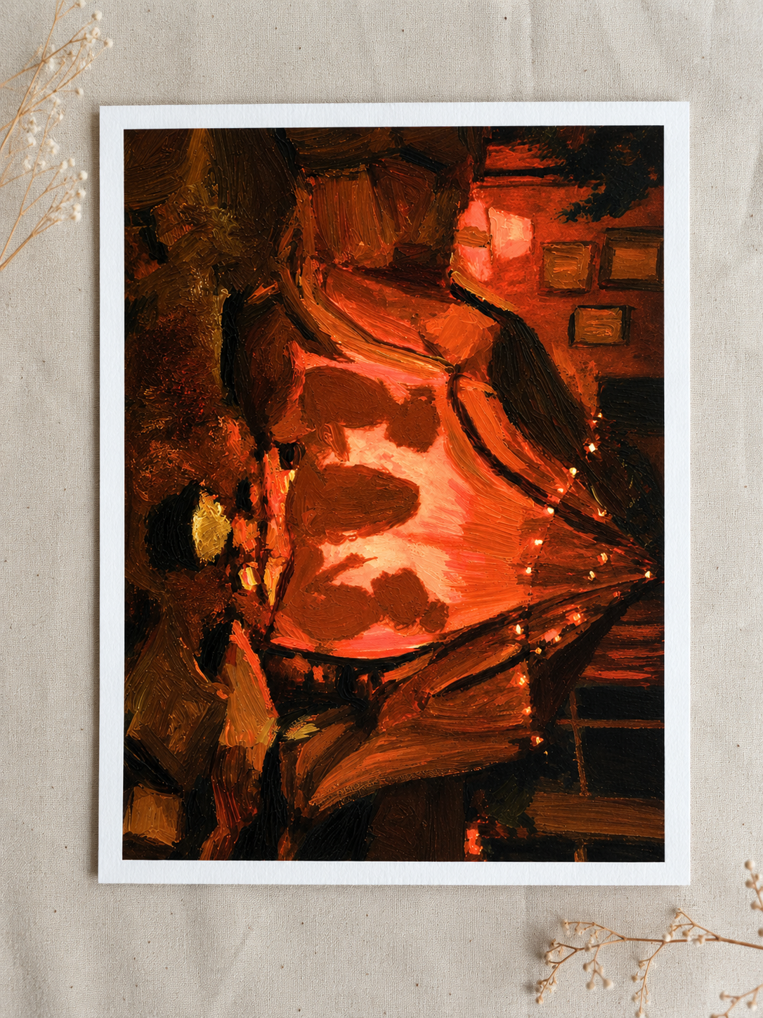 Moody Impasto Tent Night Art Print.png