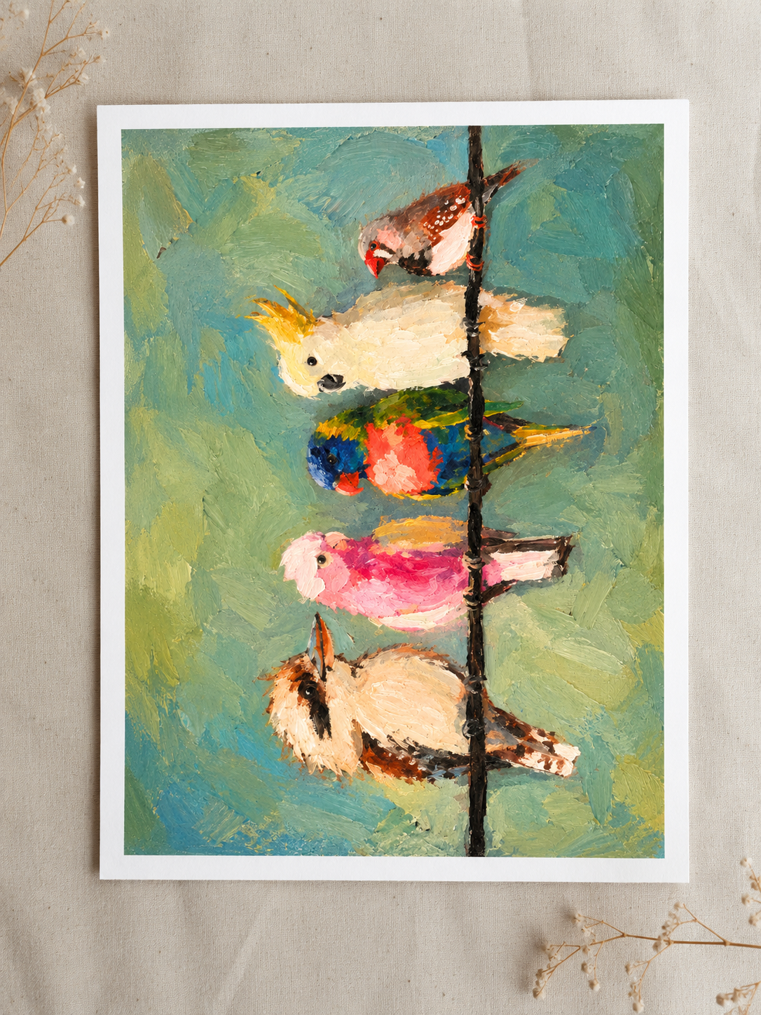 Impressionistic Birds on a Wire Print.png