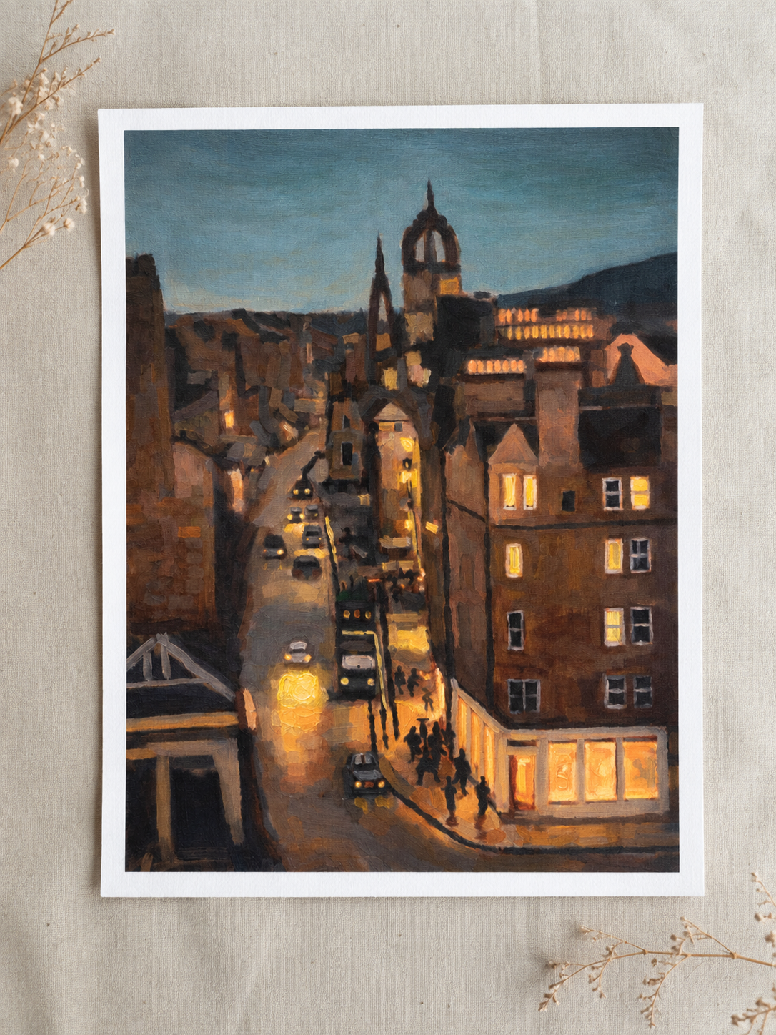 Painterly Evening Cityscape Print.png