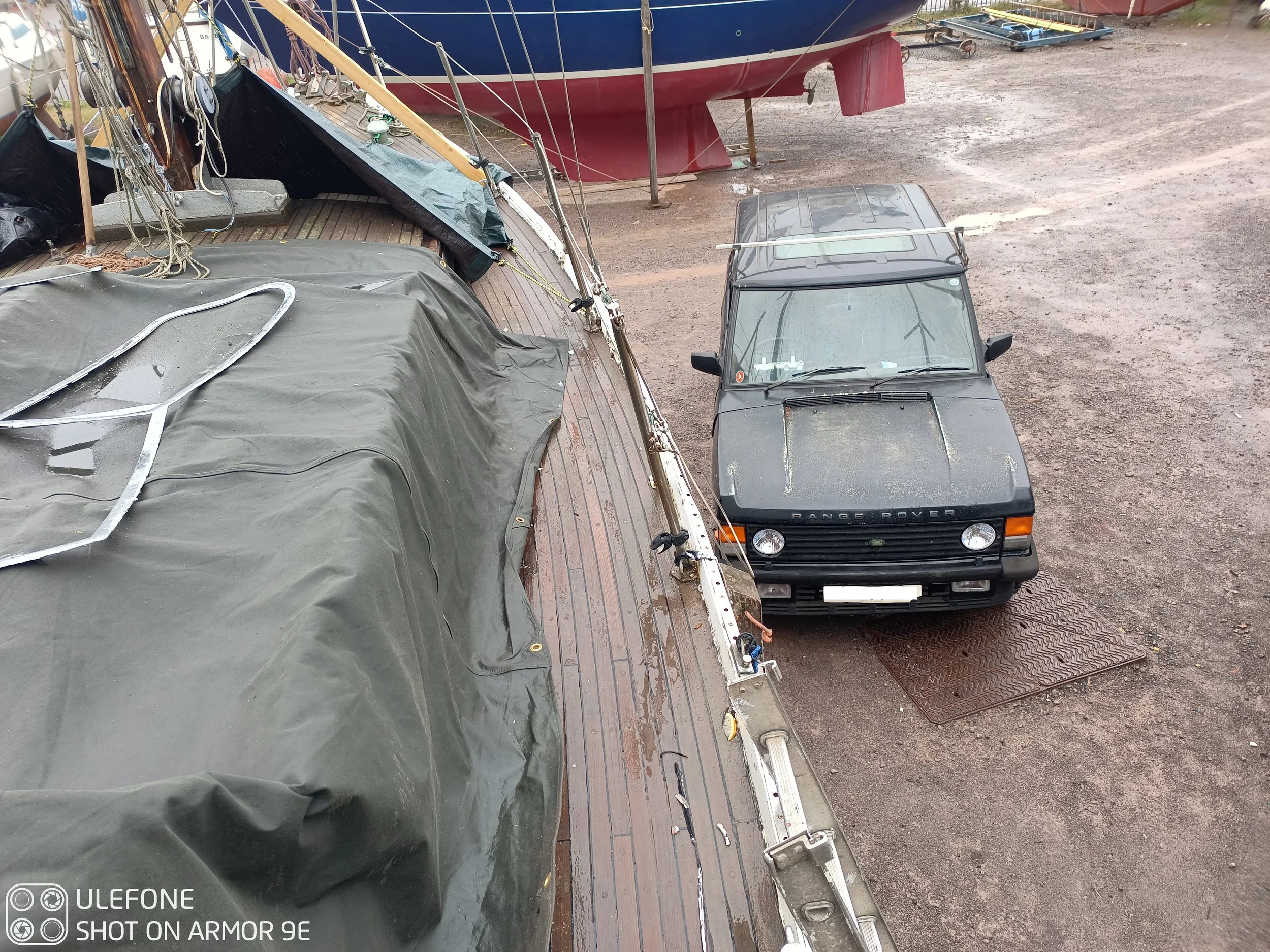 The first major trip after its new MOT. Visiting my yacht project in Barry. Yes. I do have too many projects!