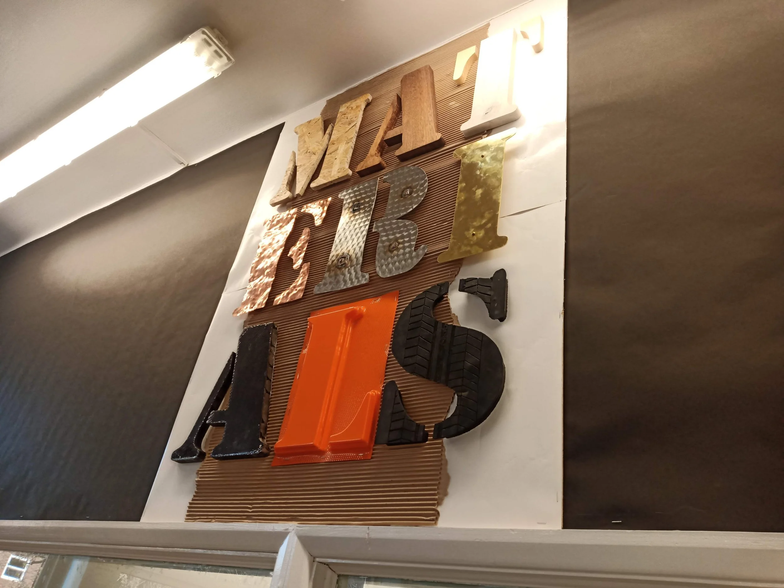 The lower three letters represent plastics: thermoset polymers and composites represented by carbon fibre reinforced polymer, thermoplastic synthetic polymers represented by High Density Polystyrene (HDPS) and natural polymers, represented by natural
