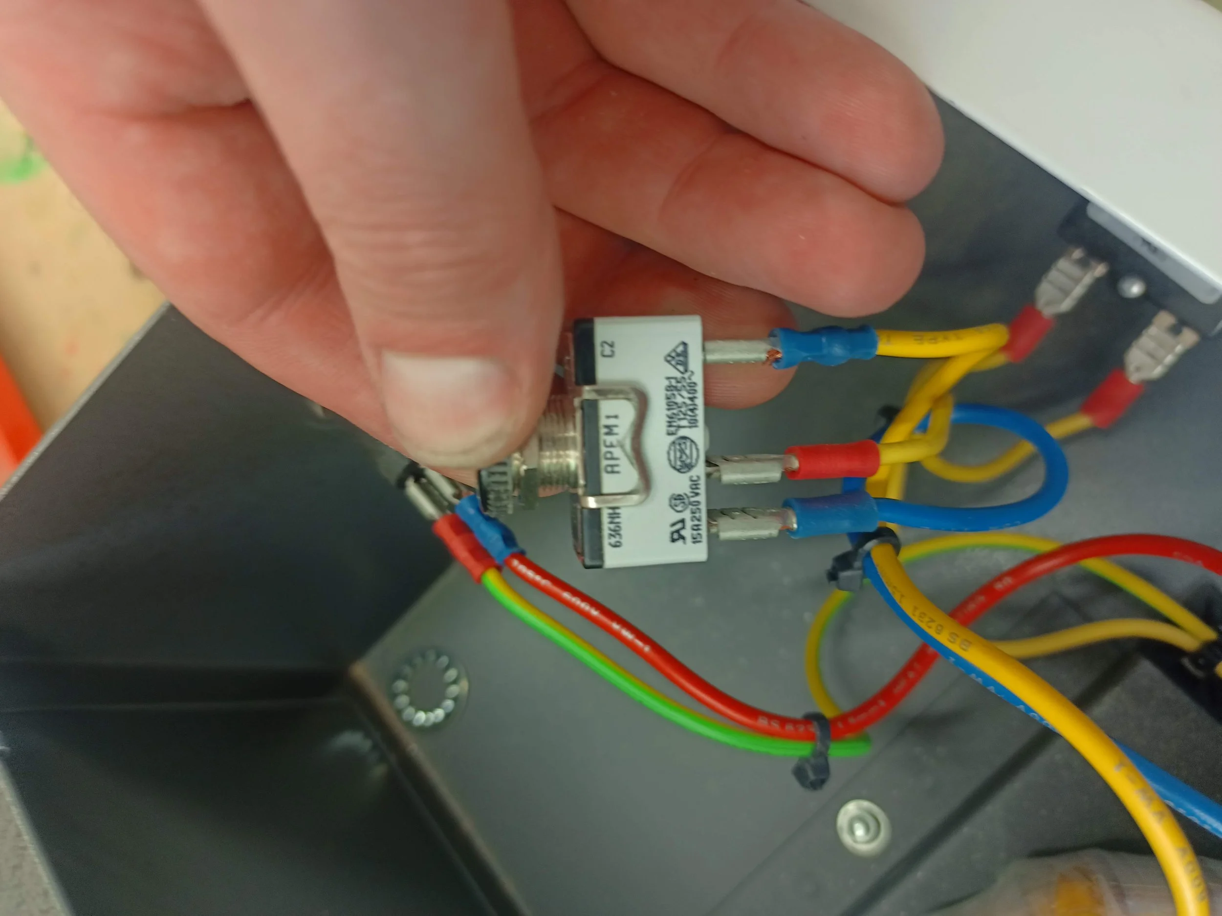 I instead found an identical toggle switch from RS Tools, for £1.50 and replaced it, keeping the machine working for years after.
