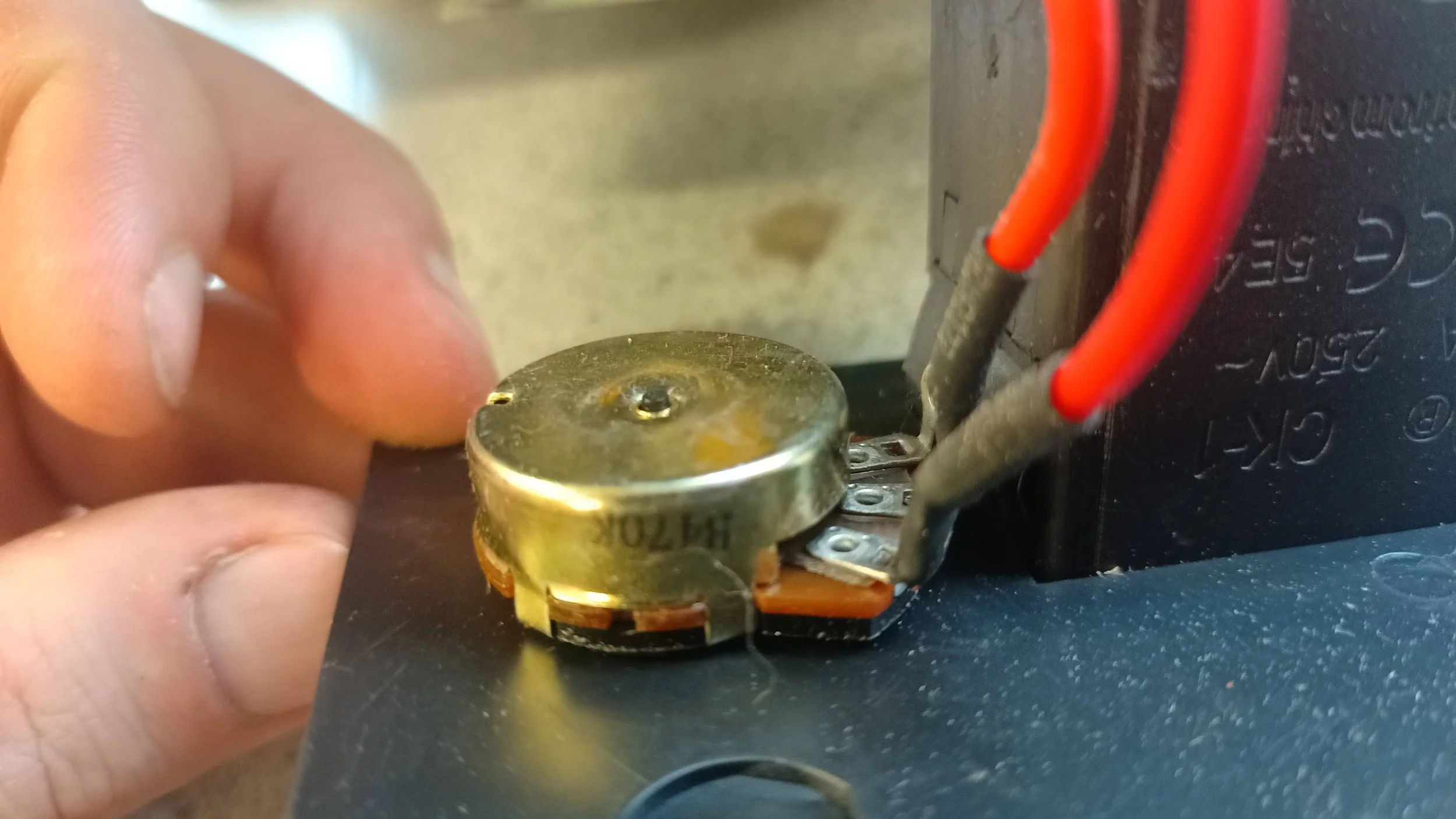 These potentiometers also tend to get broken. Often the failure is a mechanical one, where the input shaft is sheared off due to rough handling of the control knob. I sourced suitable replacements with equivalent resistance values and voltage/current
