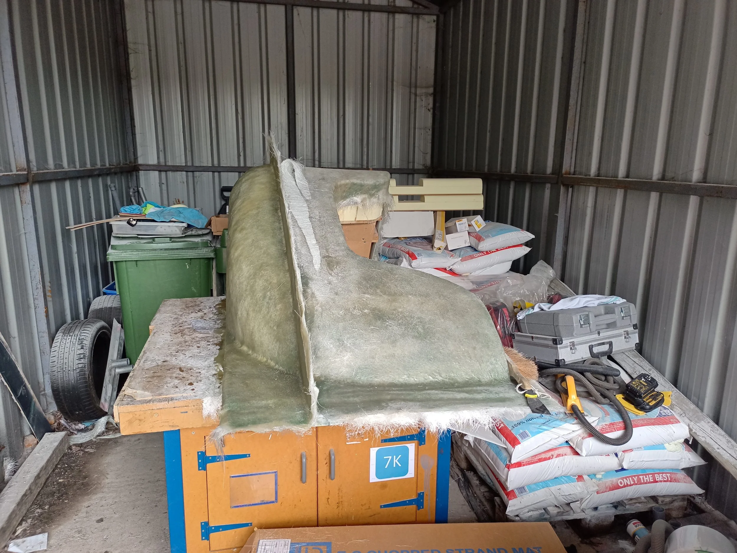 The second half of this wing mould, now fully laminated.