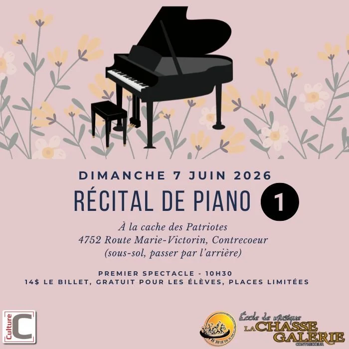 SPECTACLE 1 - Récital de piano - 7 juin 10h30