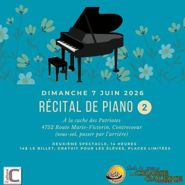 SPECTACLE 2 - Récital de piano - 7 juin, 14h