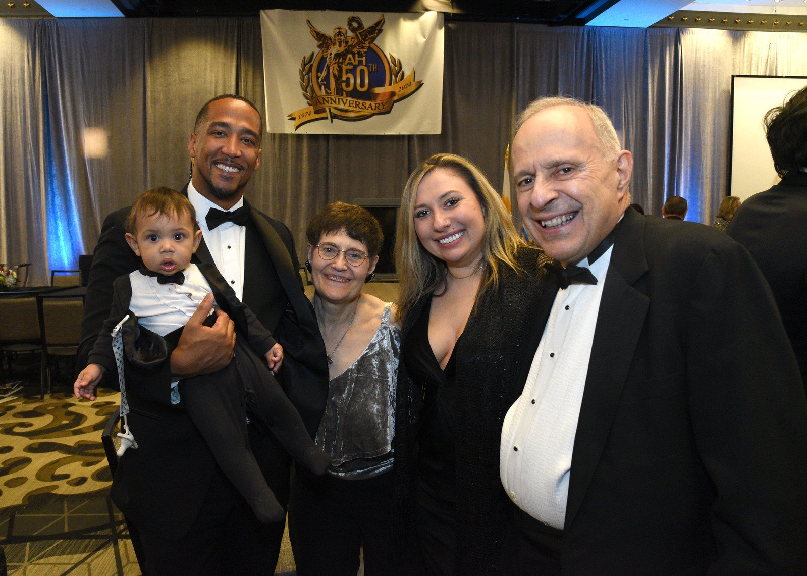  AHI Chairman James Lagos and his family during the 50th Anniversary Hellenic Heritage and National Public Service Awards. 